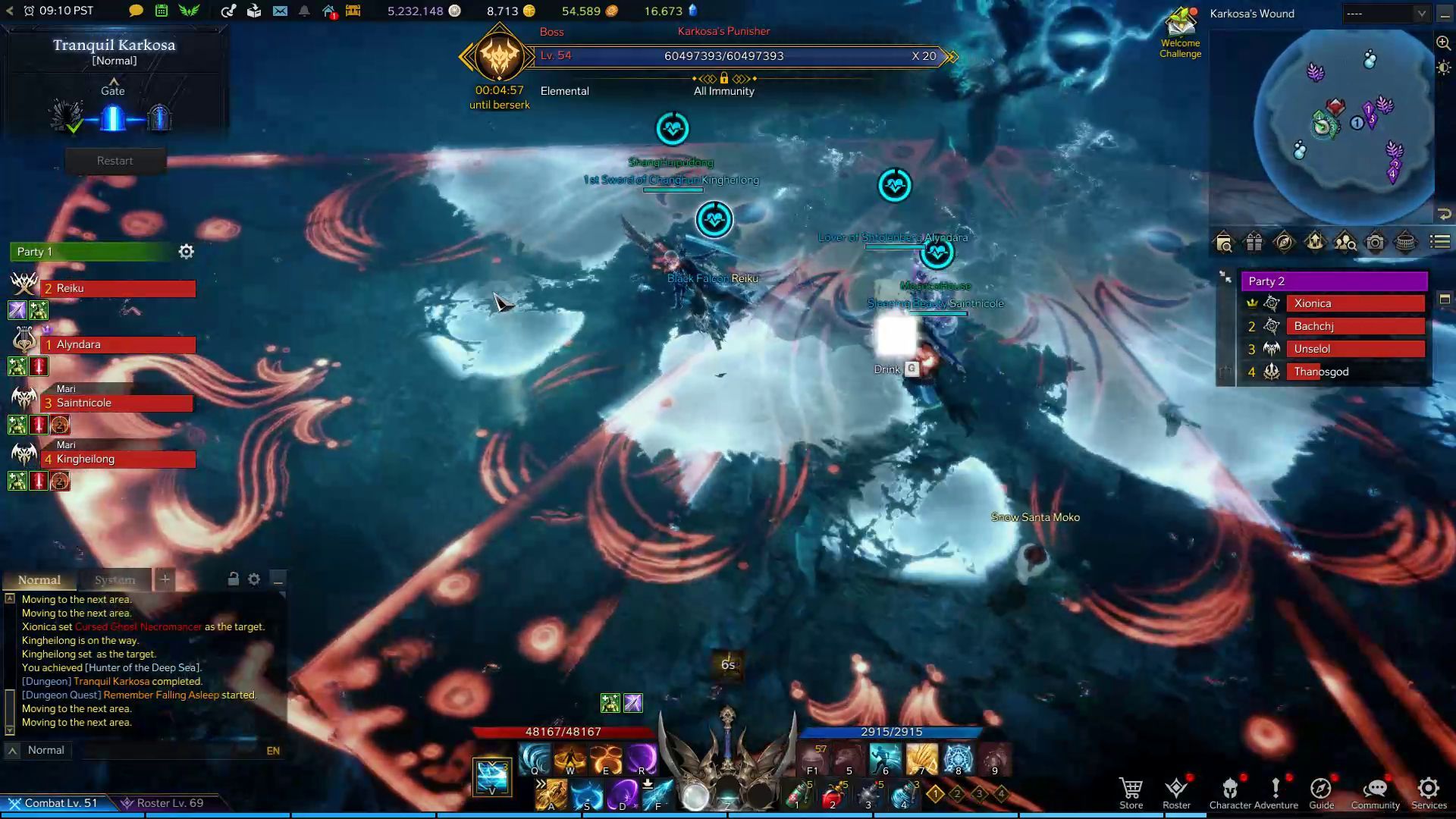 Tranquil Karkosa - Karkosa&rsquo;s Punisher Homing Water Blast Skill in Combat