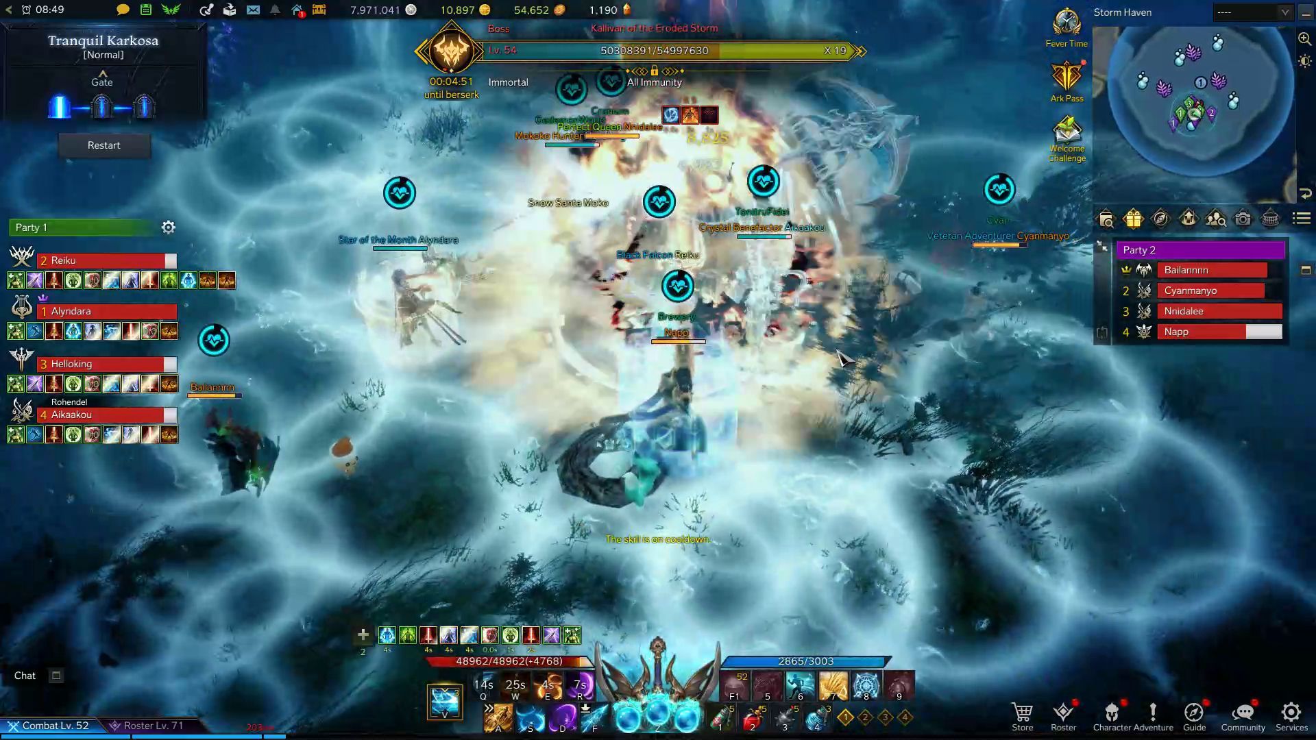 Tranquil Karkosa Lost Ark Guide - Kallivan Water Rays Skill in Combat
