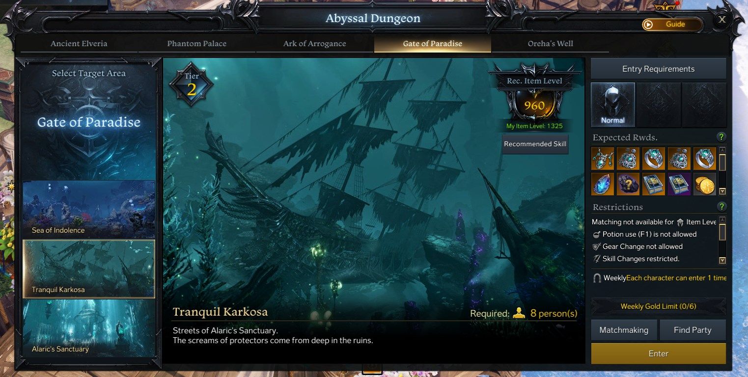 Tranquil Karkosa Lost Ark Guide Tranquil Karkosa Tier 2 Abyssal Dungeon
