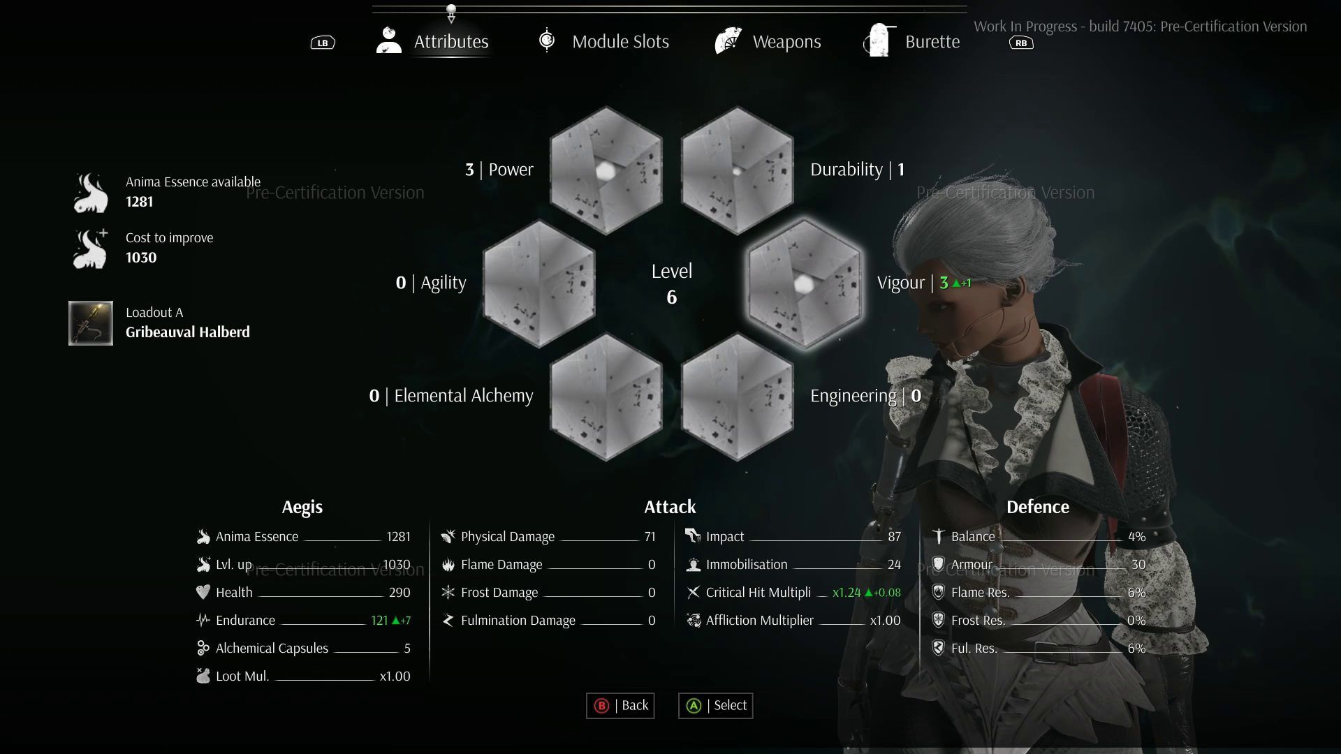 Steelrising Preview - Upgrading Attributes at the Vestal