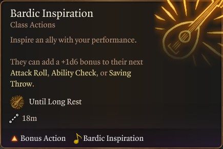 Baldur&rsquo;s Gate 3 Bard Bardic Inspiration