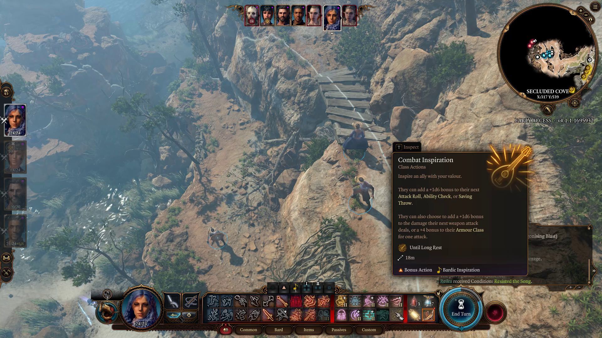 Baldur&rsquo;s Gate 3 Bard Combat Inspiration in Combat