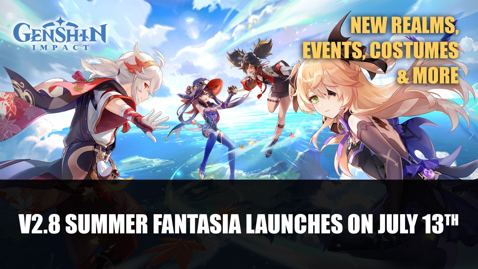 Genshin Impact Version 2.8 Summer Fantasia Launches on July 13th