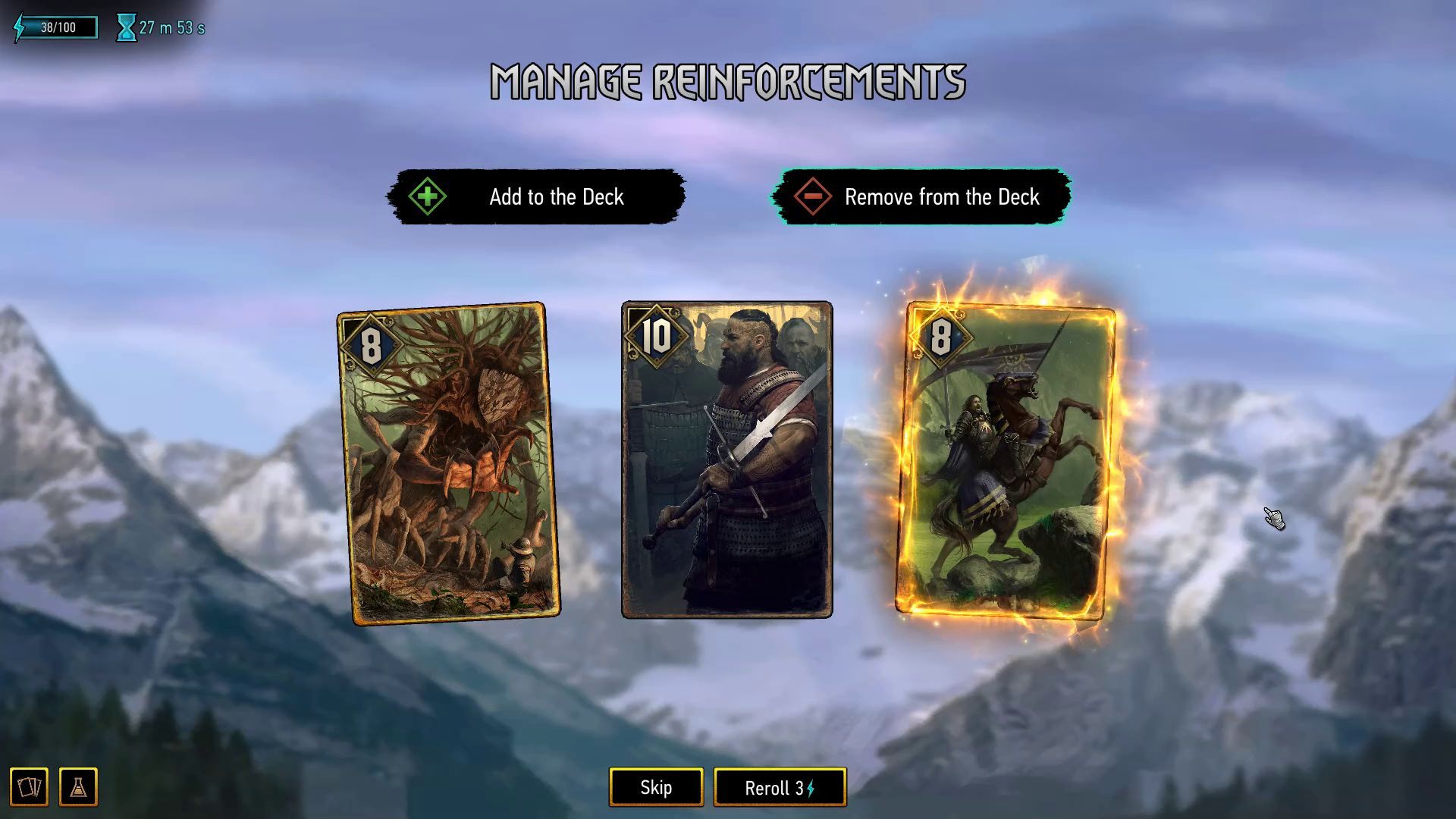Gwent Rogue Mage Manage Reinforcements