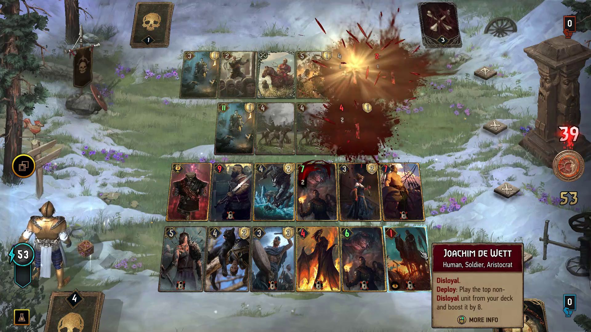 Gwent Rogue Mage Review - Winning a Battle