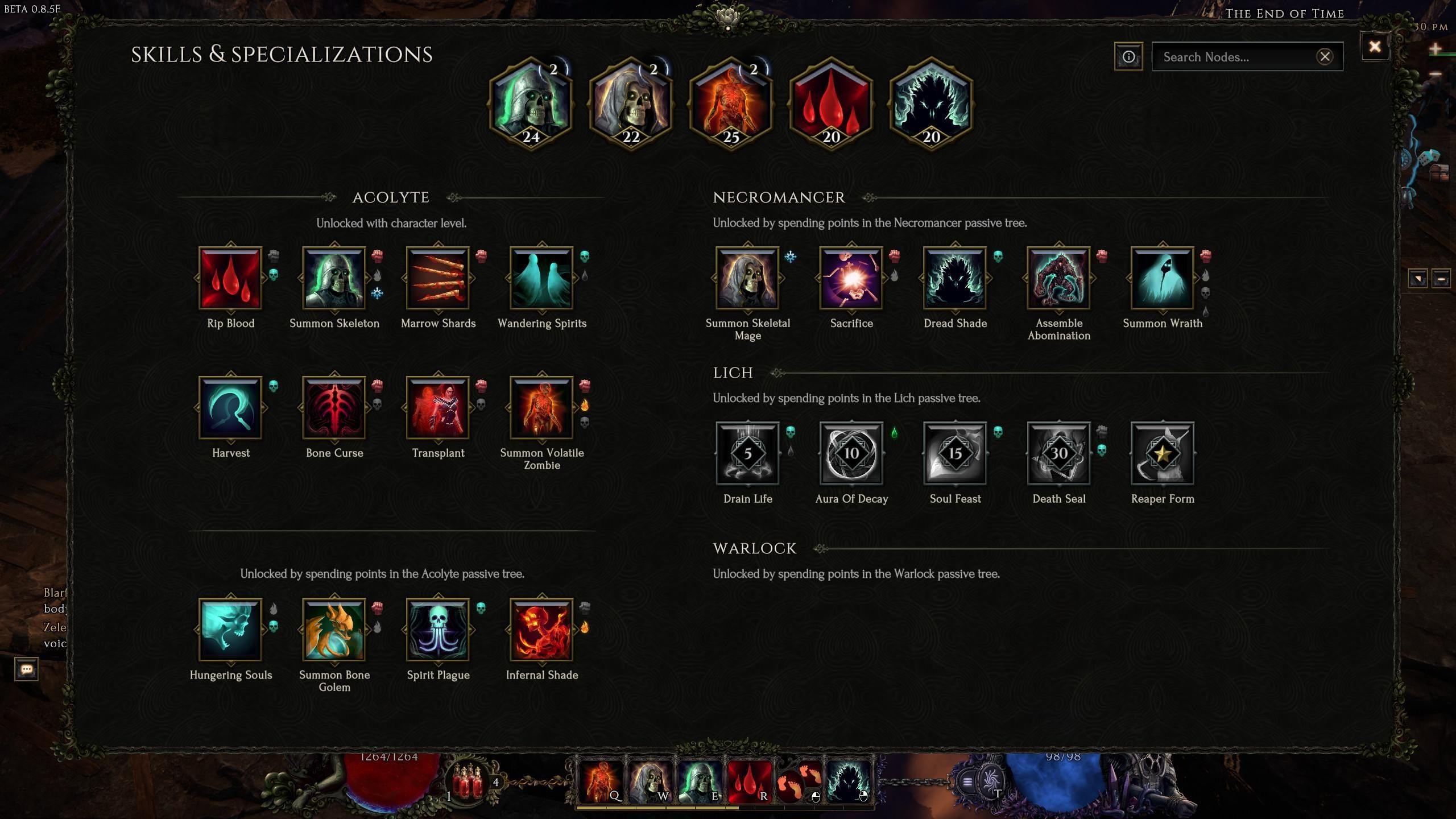 The Acolyte&rsquo;s Skills
