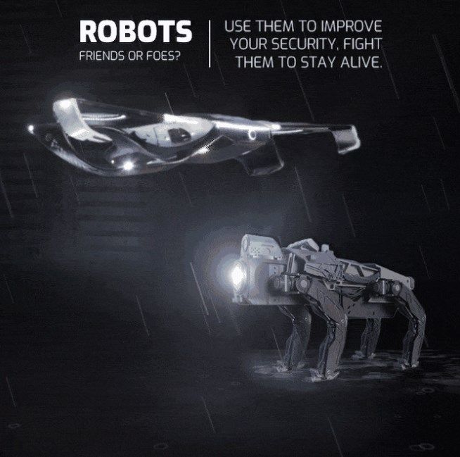 Mechanical Dogs as Enemies