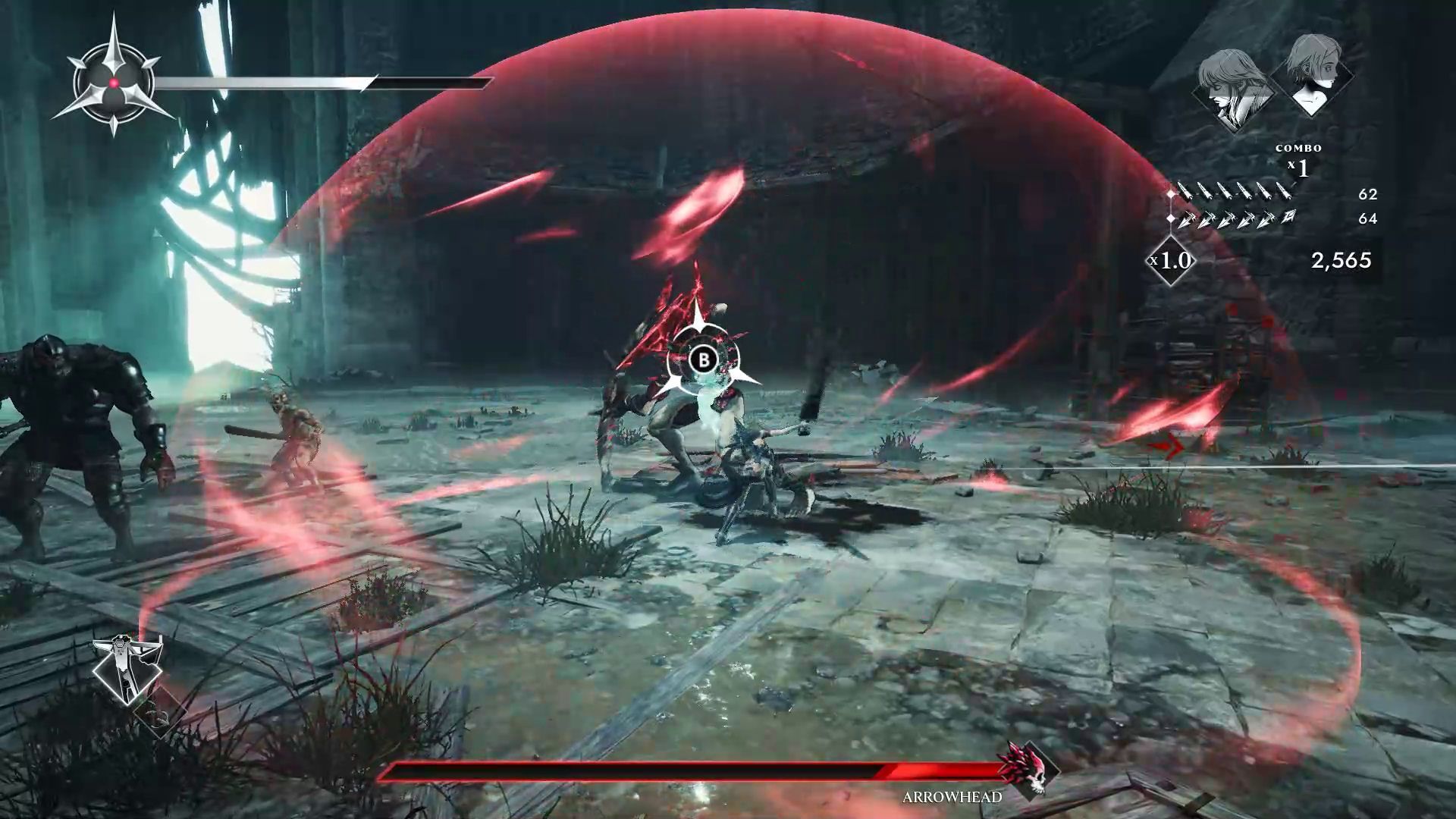Soulstice - The Arrowhead Boss Fight at Point-Blank Range