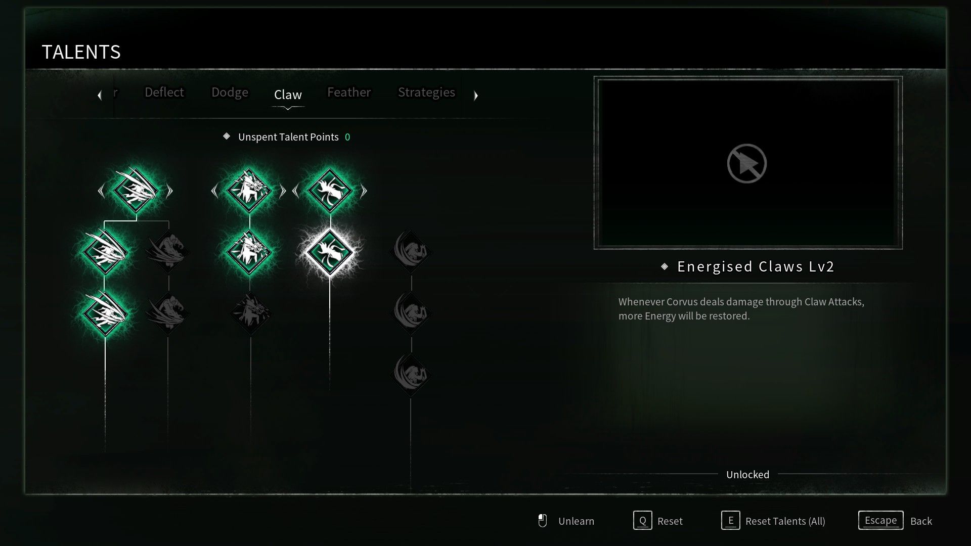 Thymesia - Energised Claws Lv2 Talent
