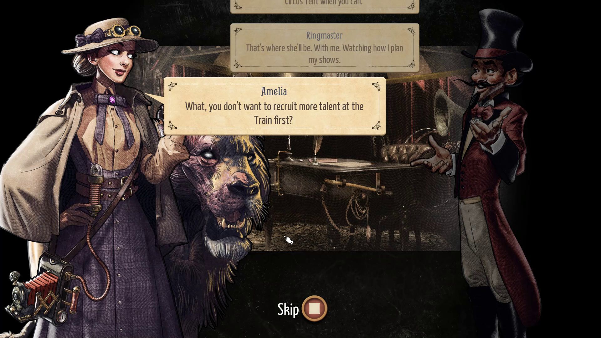 Circus Electrique Review - Amelia and the Ringmaster