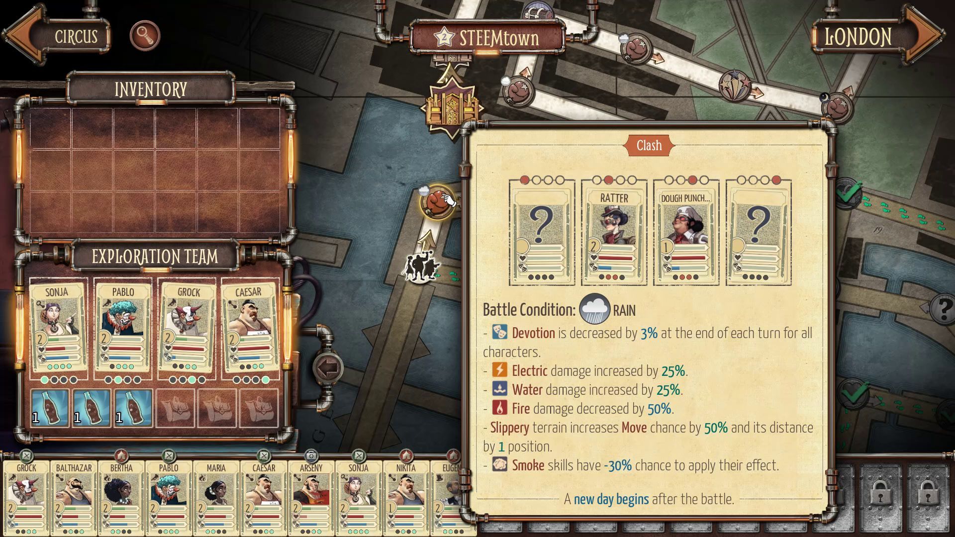 Circus Electrique Review - Battle Condition Rain