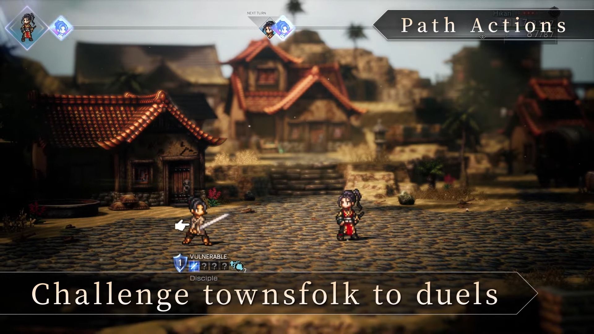 Hikari can Challenge Villagers to Duels