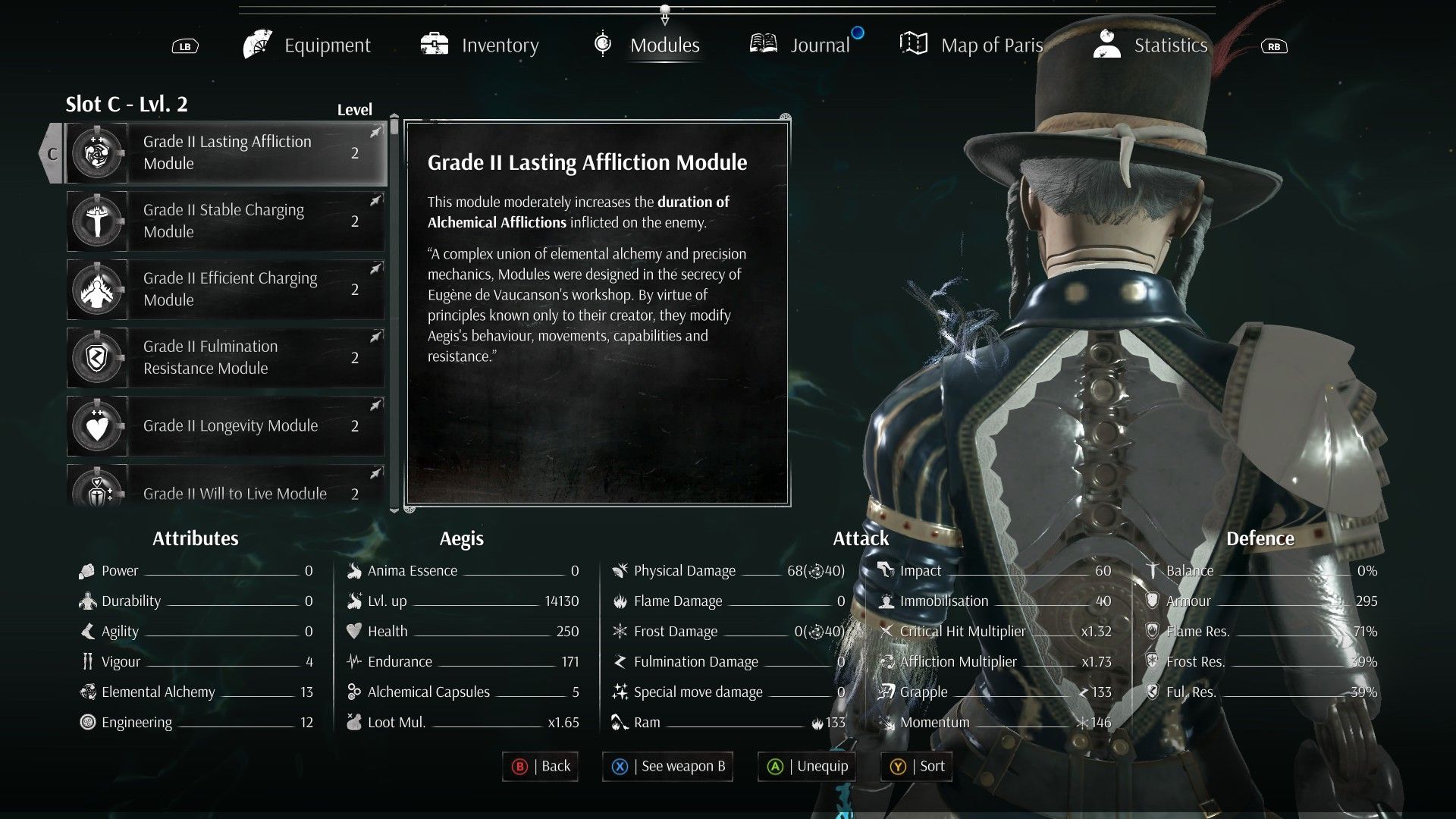 Steelrising Alchemist Class Guide - Grade II Lasting Affliction Module