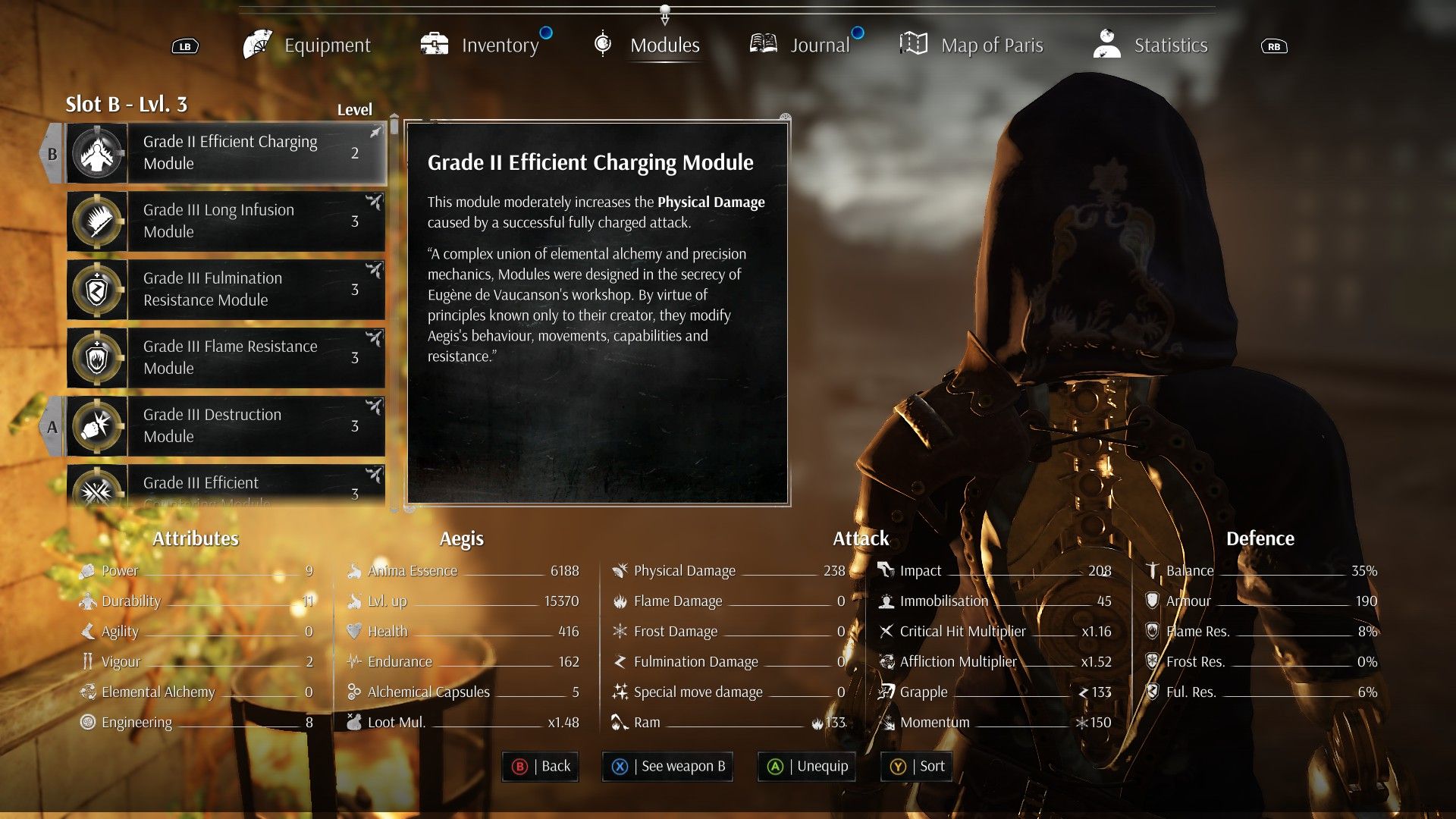 Steelrising Bodyguard Class Guide - Grade II Efficient Charging Module