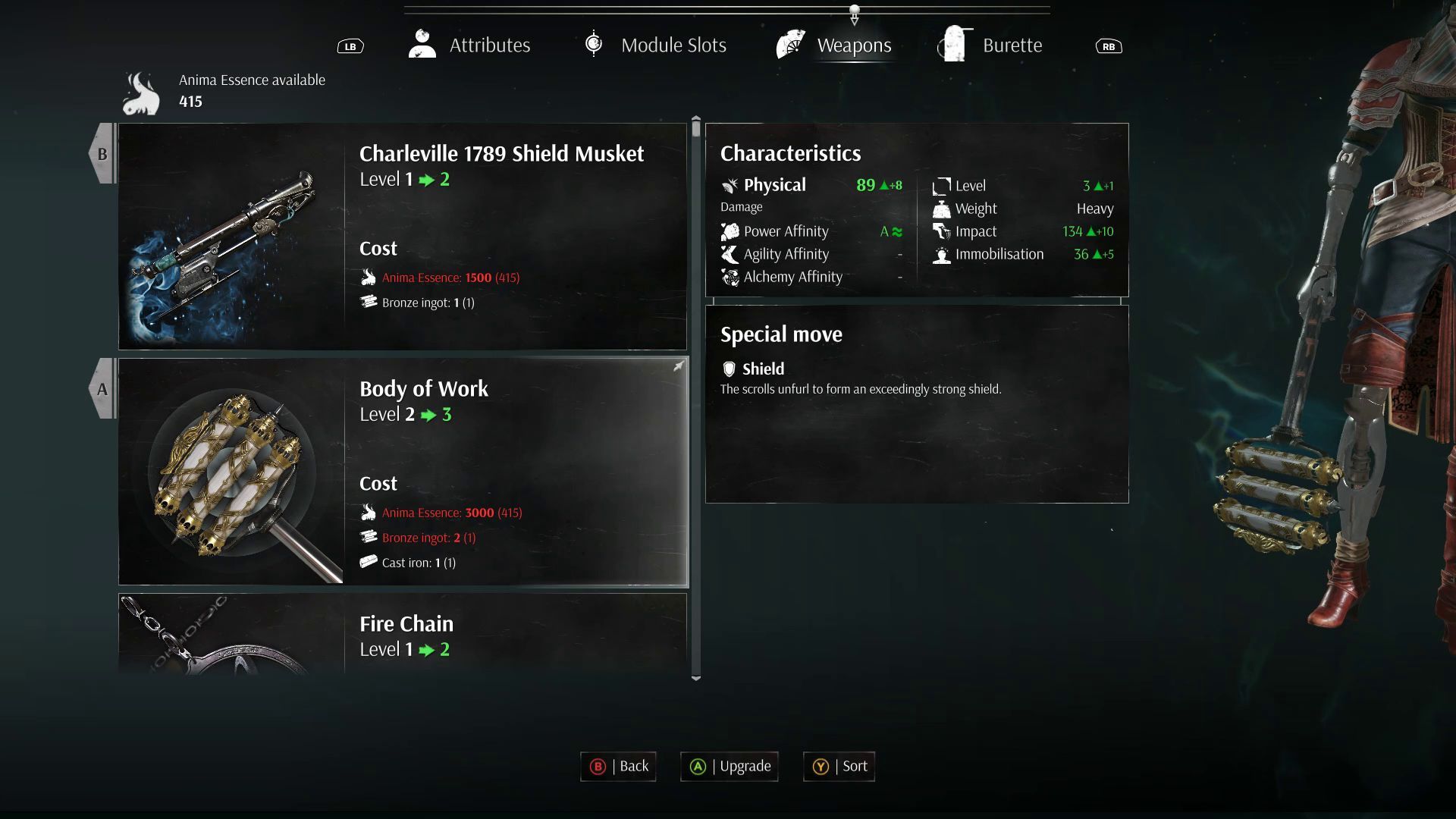Steelrising Class Guide - Body of Work Upgrade for the Bodyguard Class