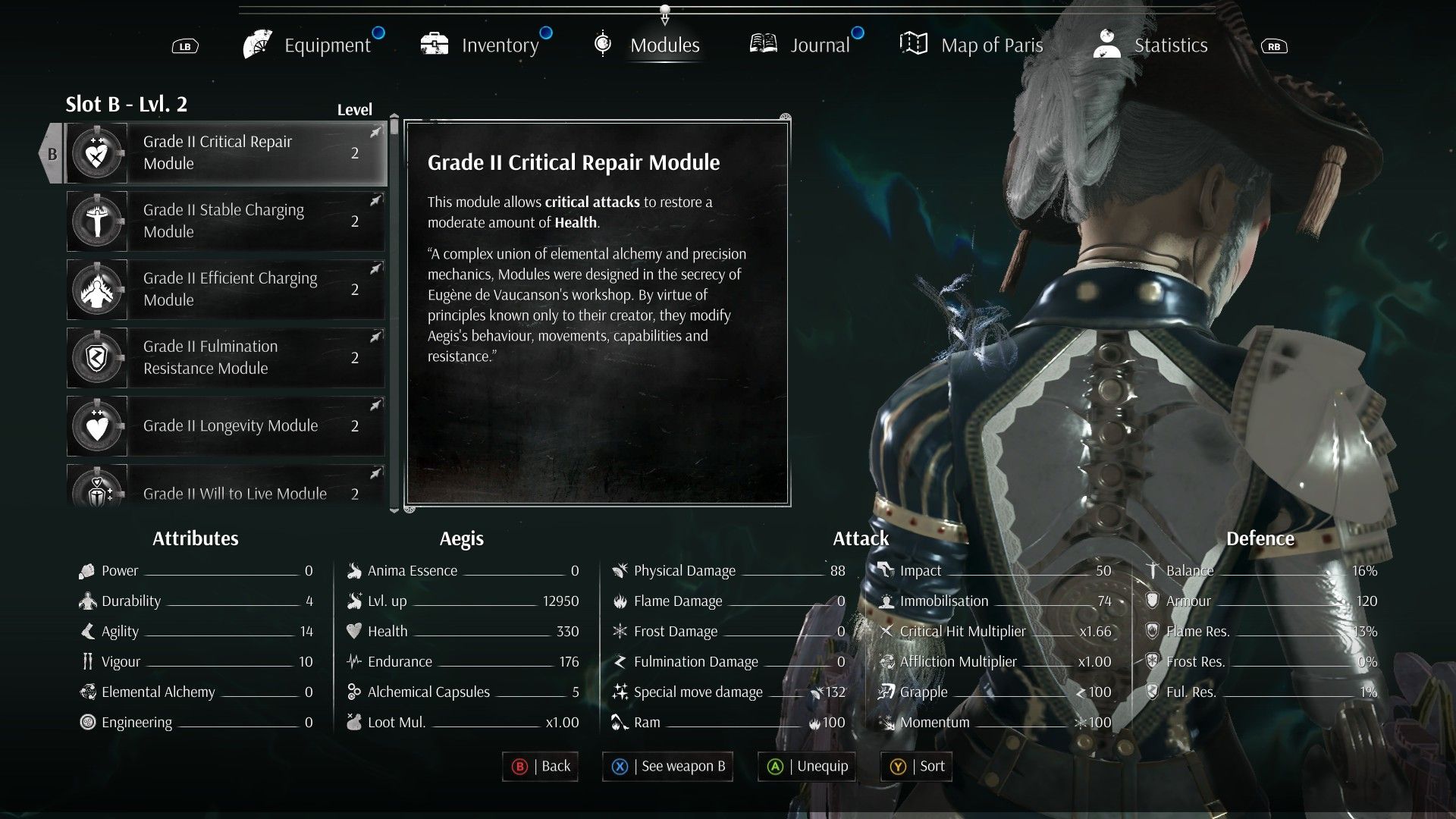 Steelrising Dancer Class Guide - Grade II Critical Repair Module