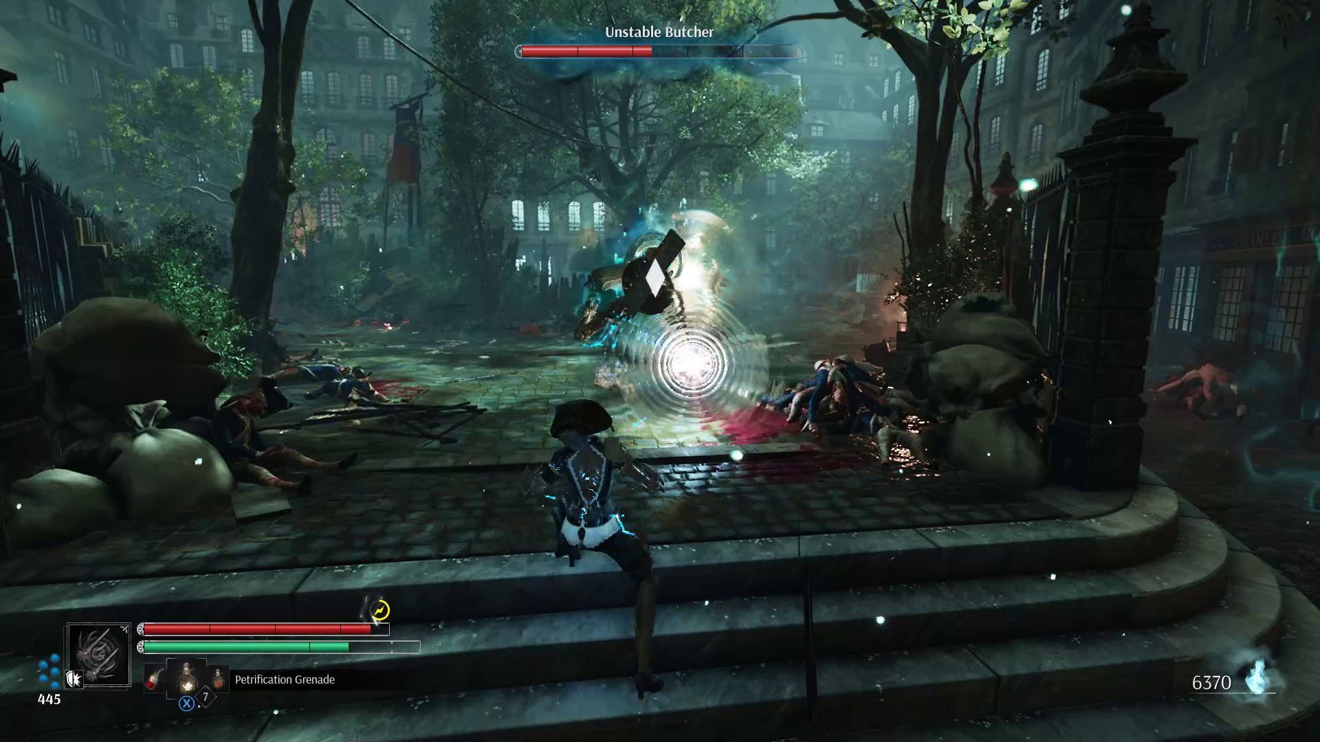 Petrification Grenade in Combat for the Dancer