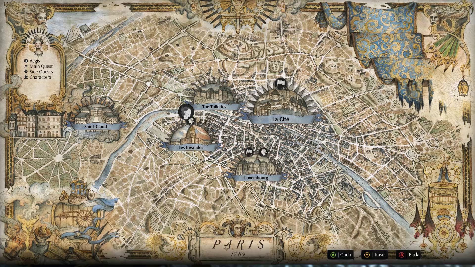 Steelrising Review - Overworld Map of Paris