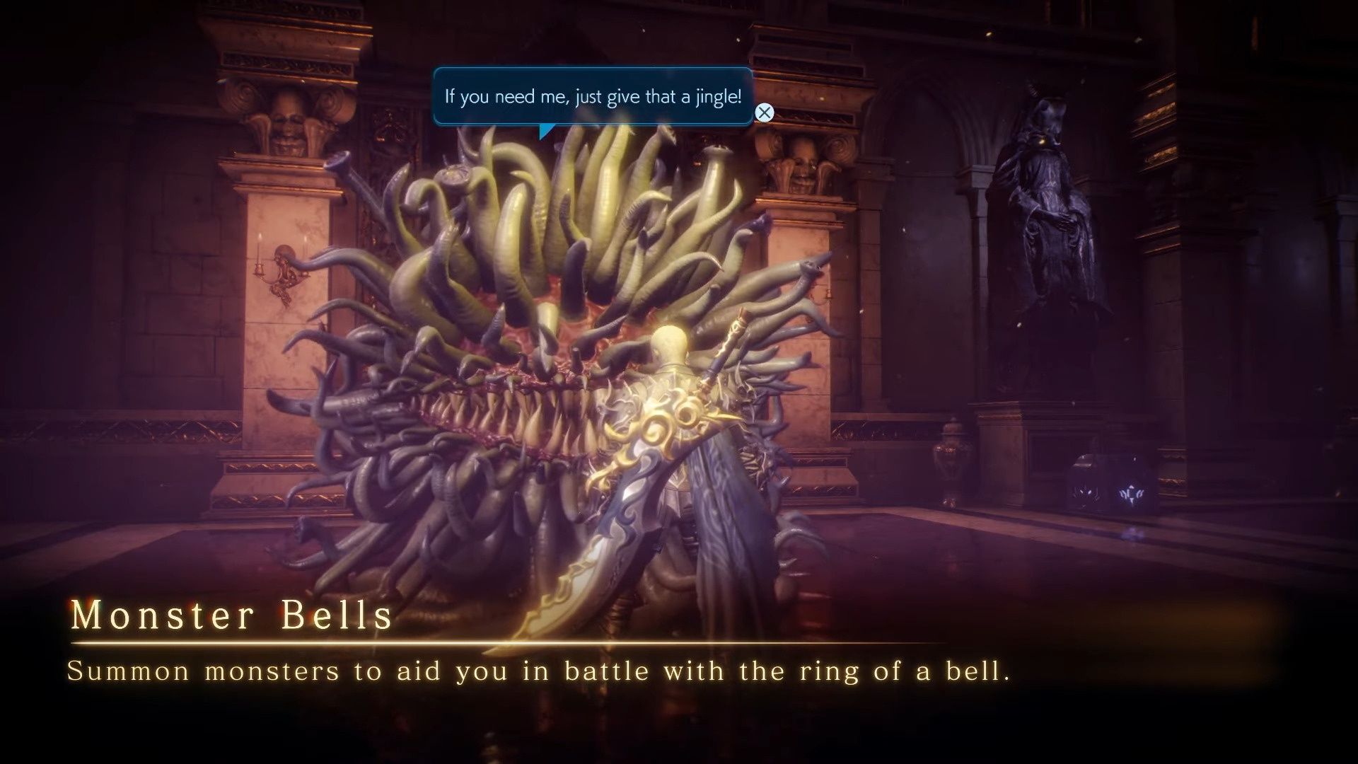 Command Stranger of Paradise Monsters with the Monster Bell