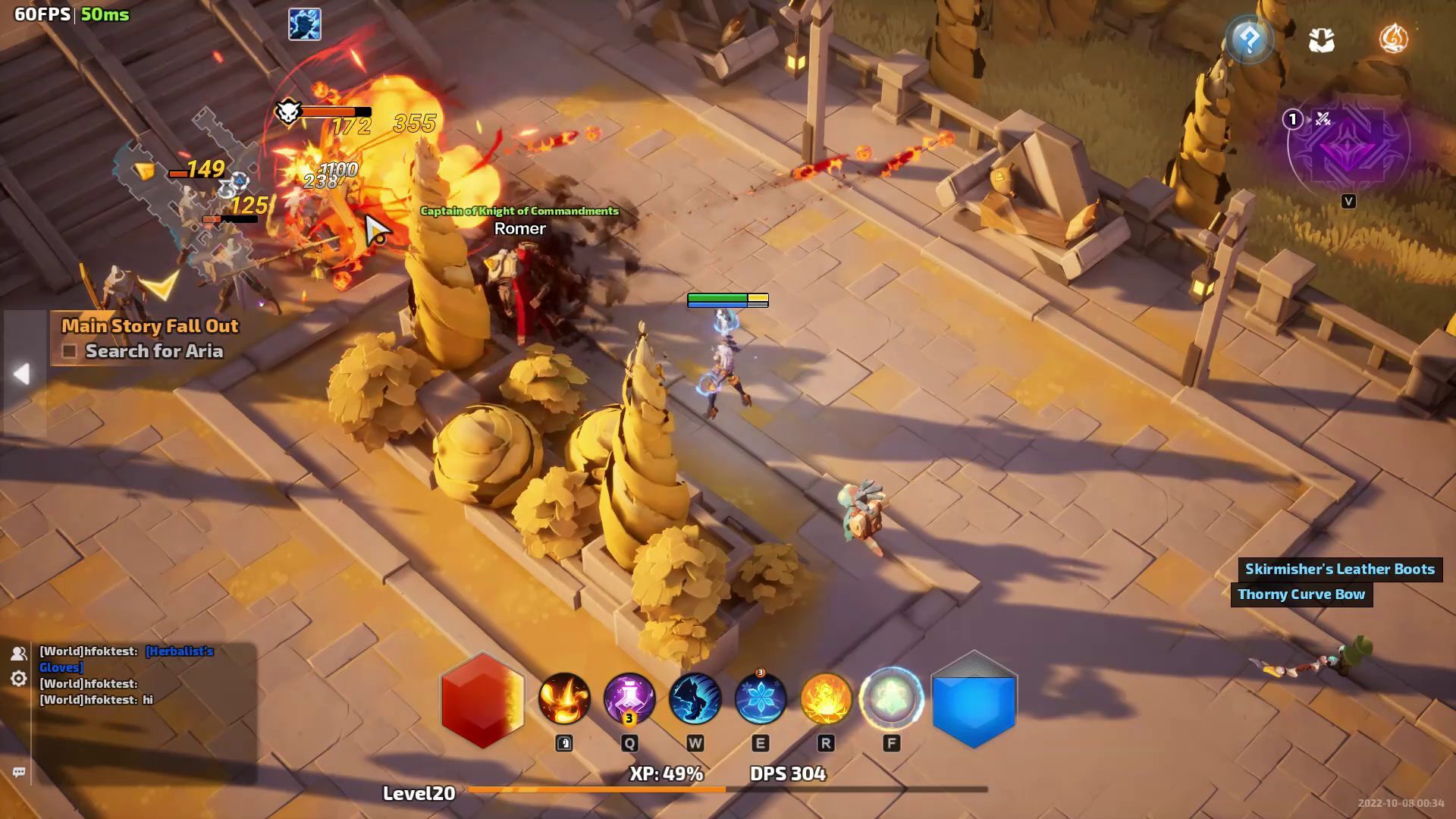 Frostfire Gemma Class in Combat