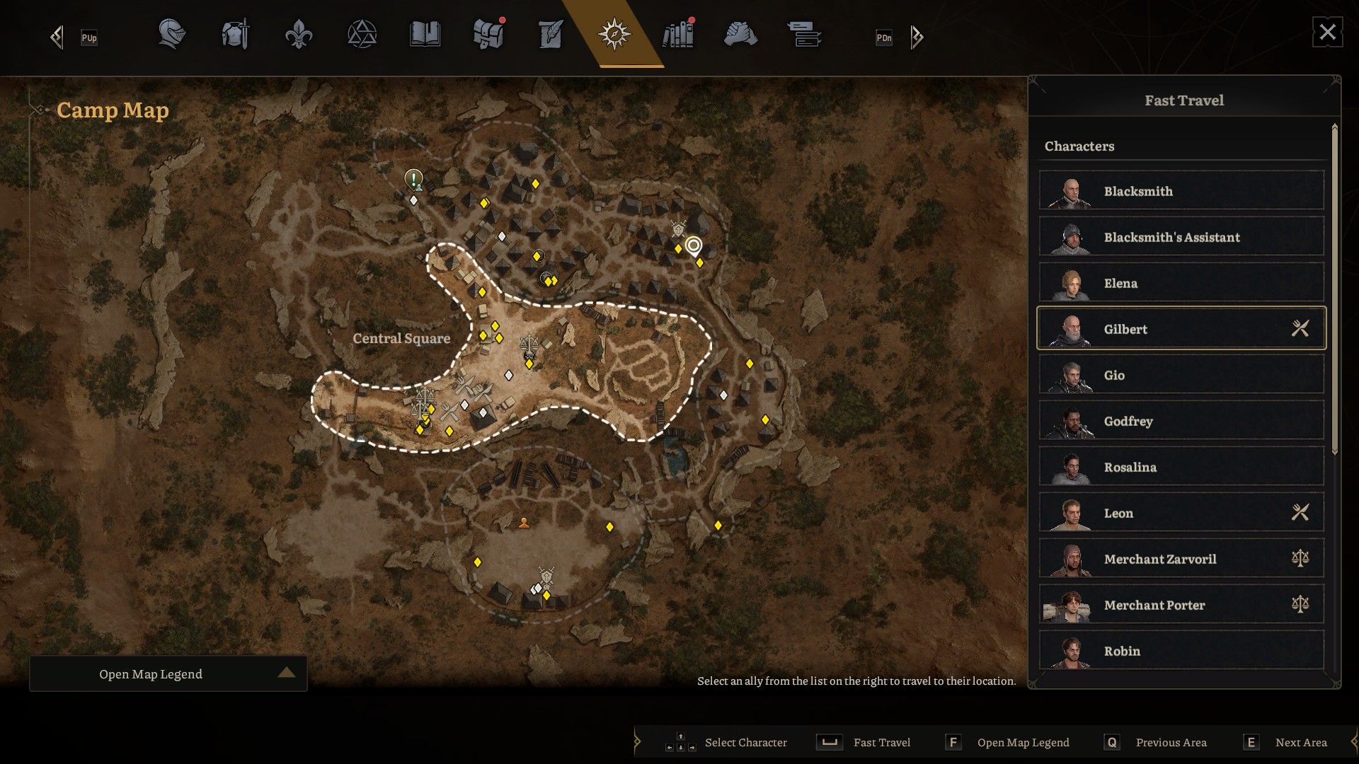 Map with NPC Locations