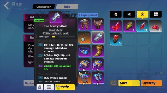 T4 Affix Iron Sentry&rsquo;s Hold (STR Gloves)