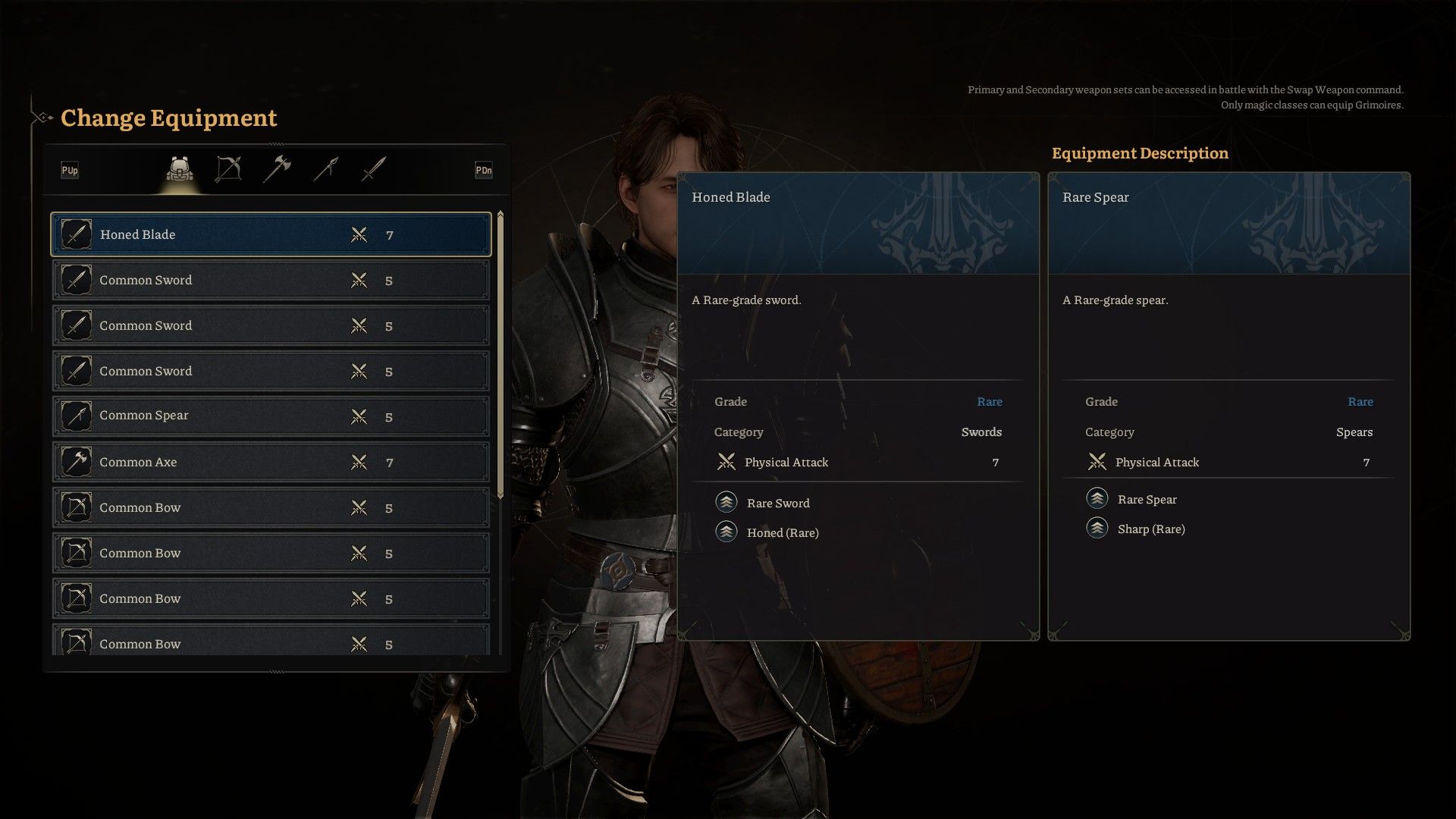 Weapon Swapping in Lost Eidolons
