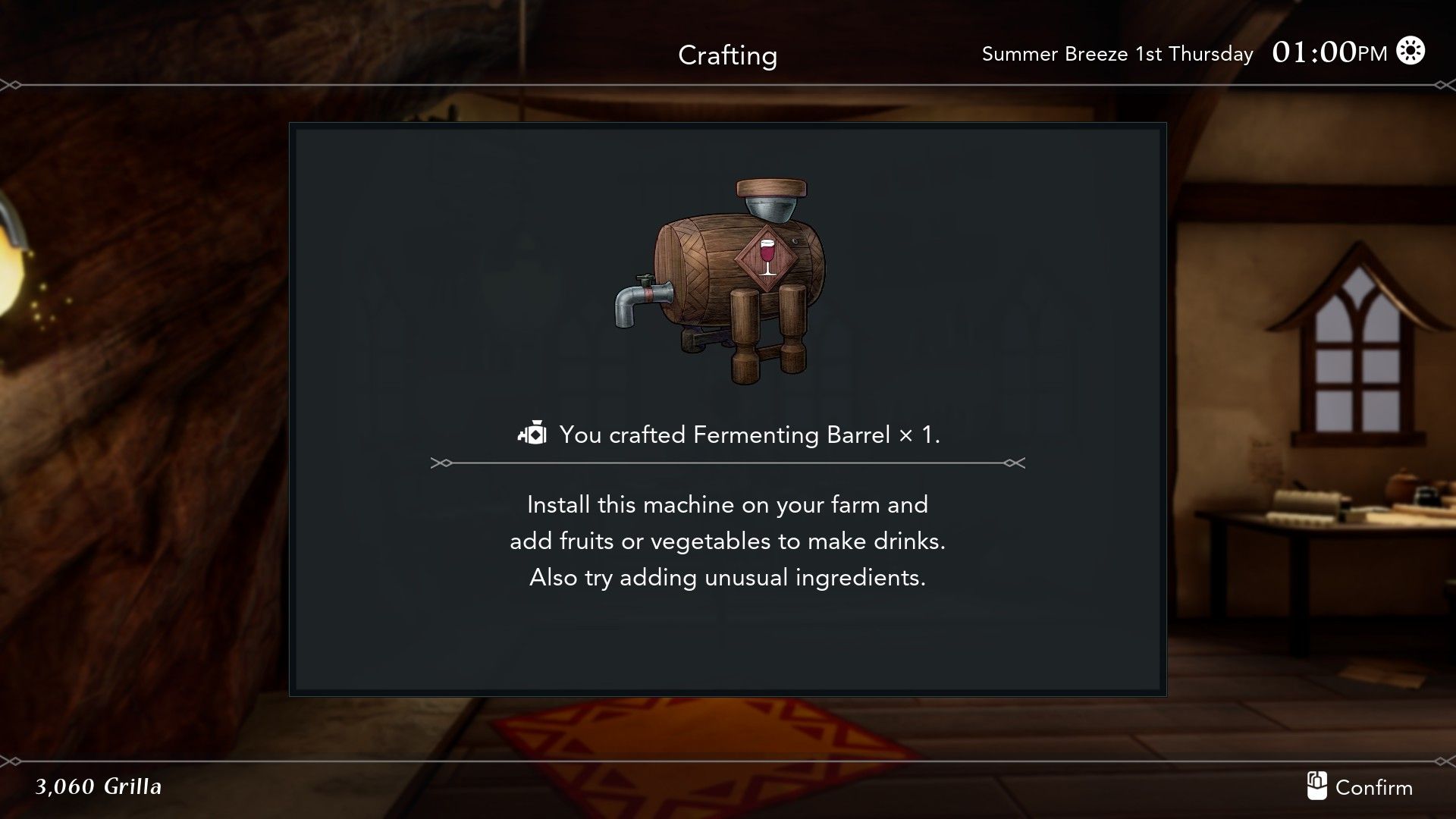 Crafting Fermenting Barrel