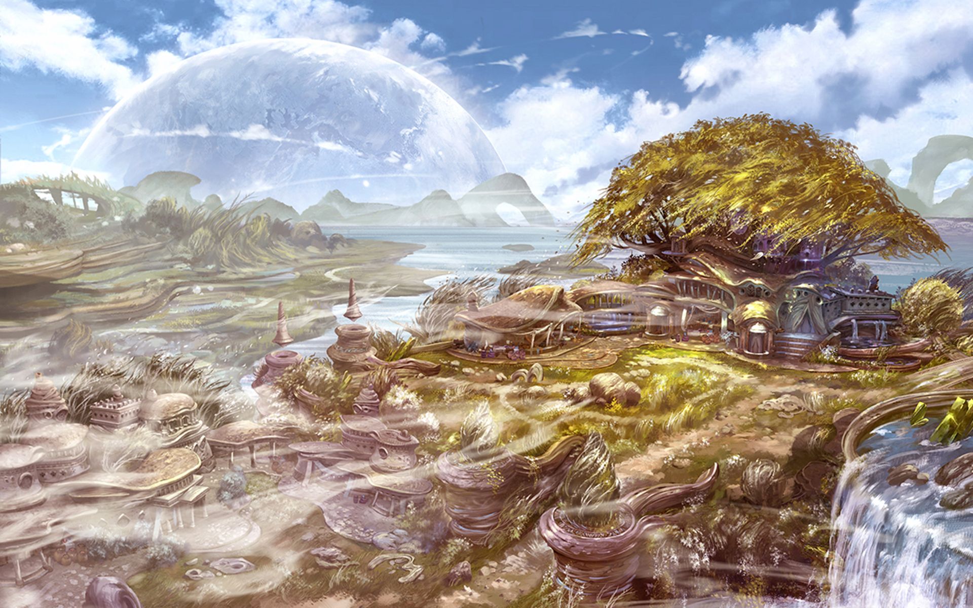 Lineage-II-Ertheia-village-illustration-1920x1200