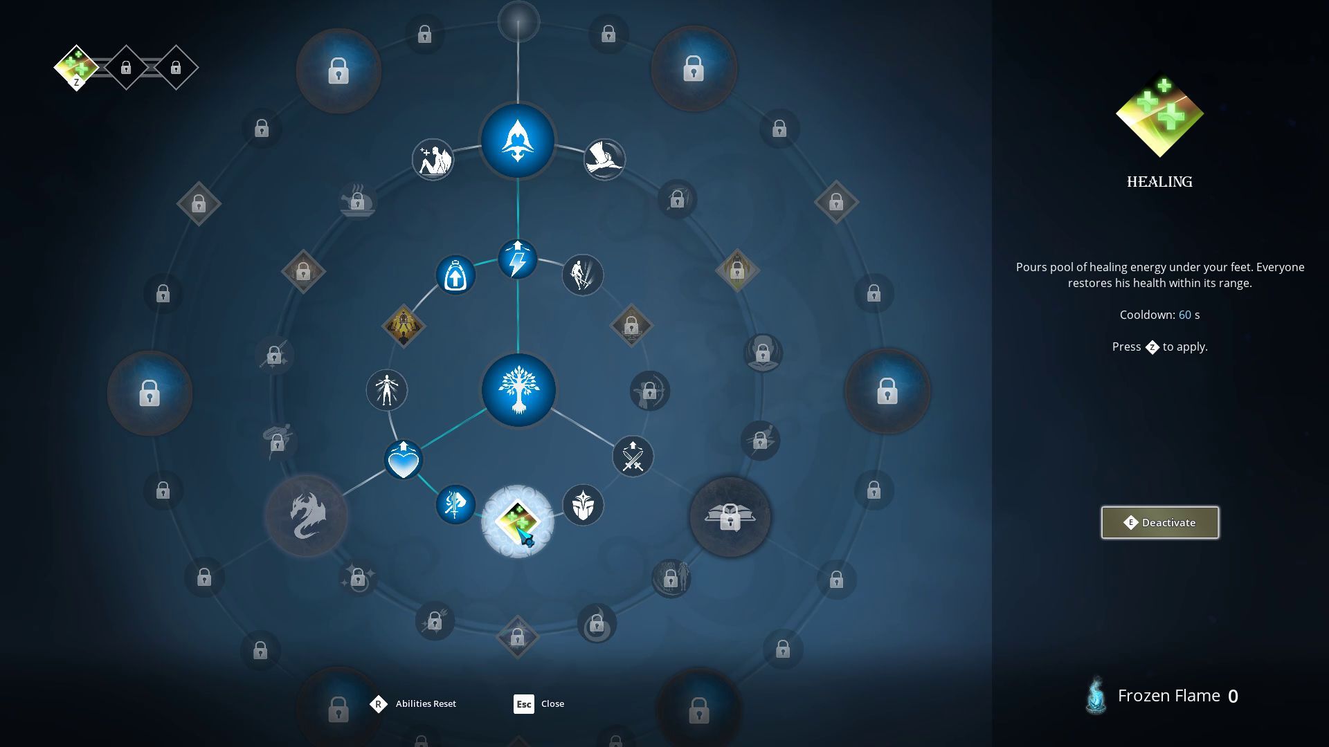 Skills in Frozen Flame