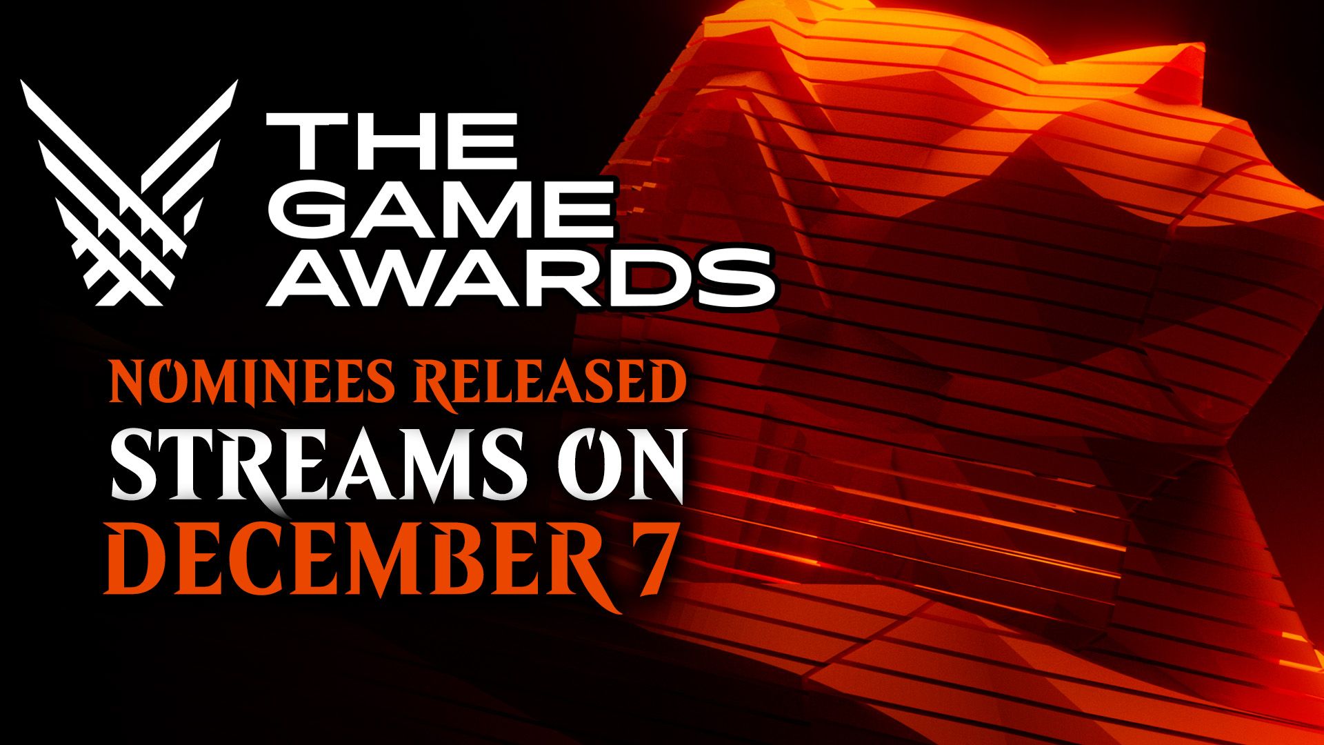 The Game Awards Nominees Released and Streams on December 7