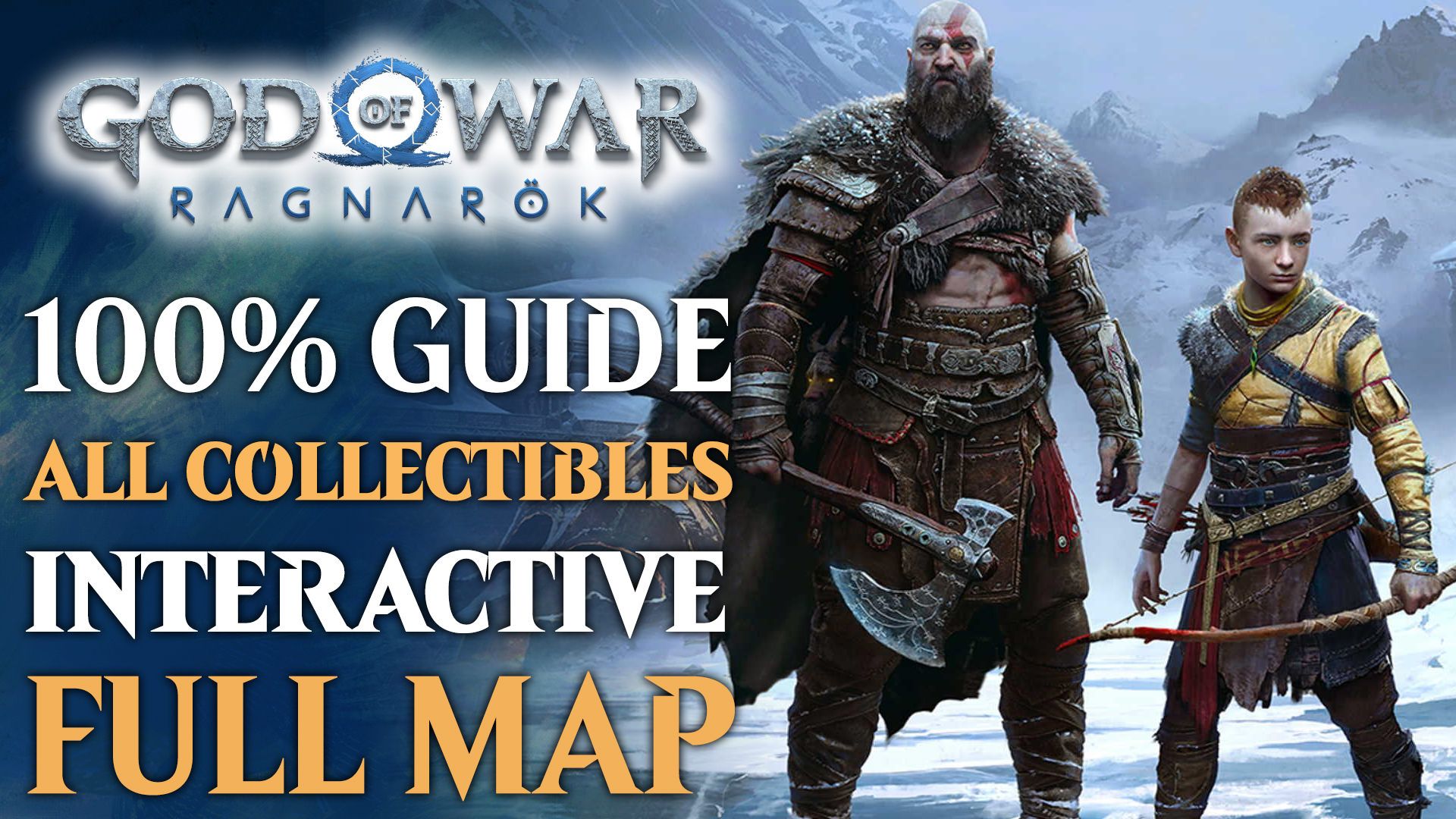 god of war ragnarok complete guide all collectibles interactive map 100 percent all trophies