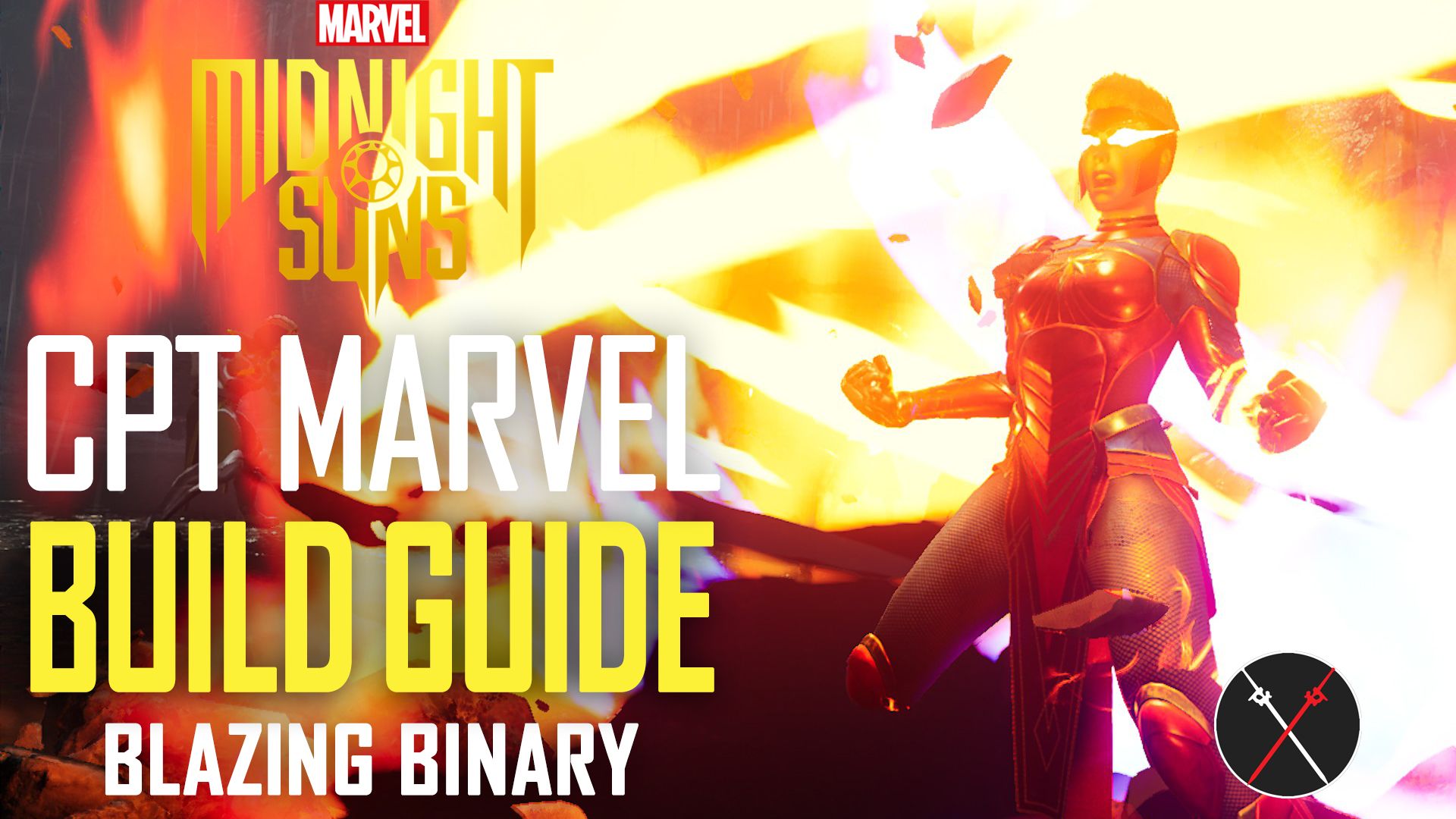 marvel midnight suns captain marvel build guide blazing binary counters