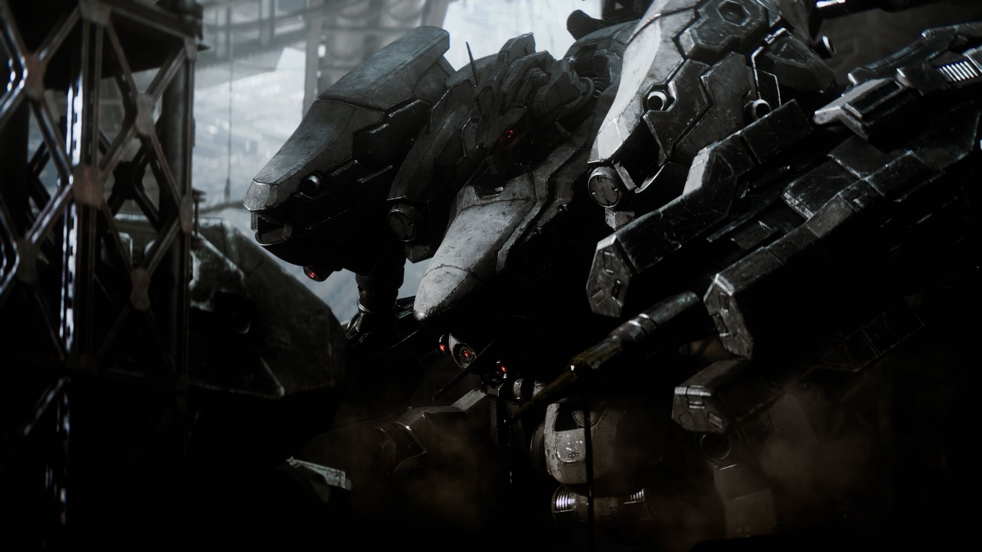 A Brooding Armored Core VI Mech