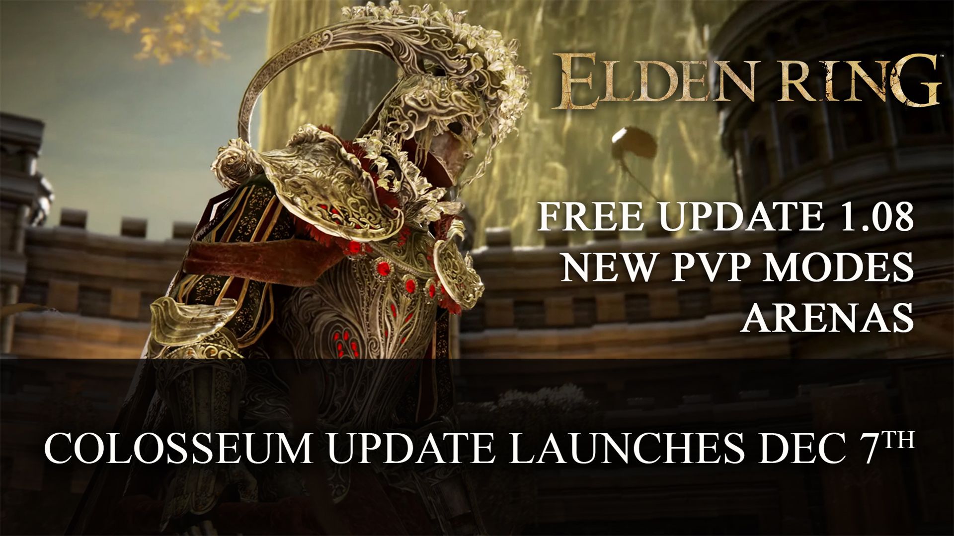 Elden Ring Free Colosseum Update Launches December 7th