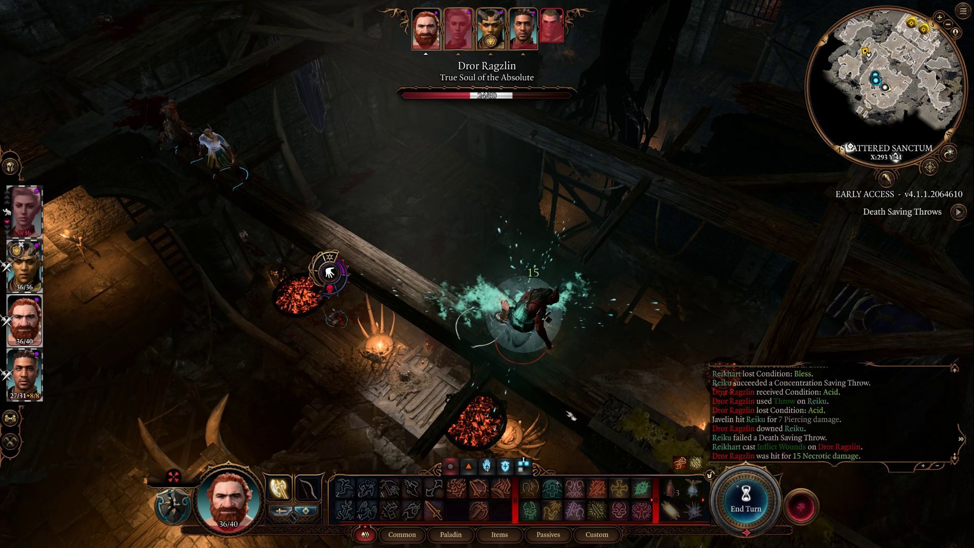 Baldur’s Gate 3 Oathbreaker Paladin Build Guide - Inflict Wounds Spell in Combat