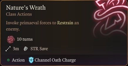Nature&rsquo;s Wrath for the Oath of the Ancients Paladin