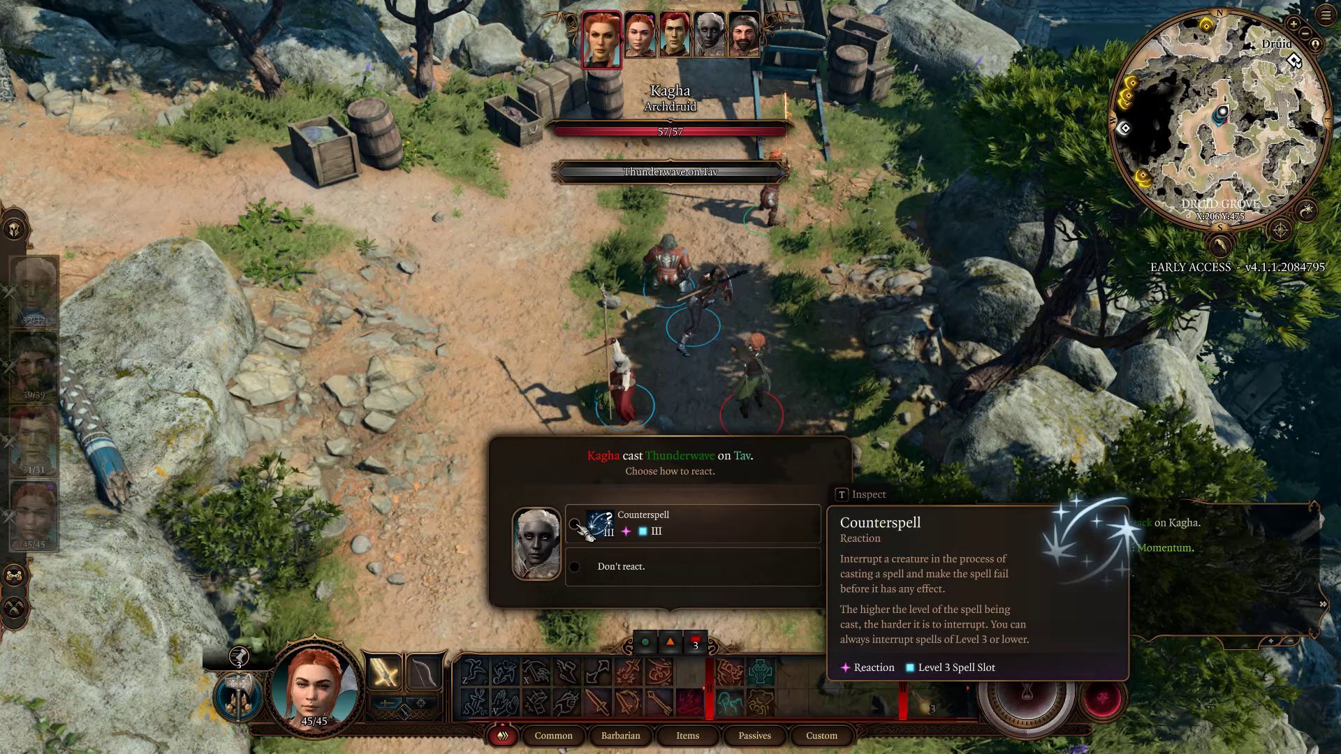 Baldur’s Gate 3 Wild Magic Sorcerer Build Guide - Counterspell Reaction in Combat