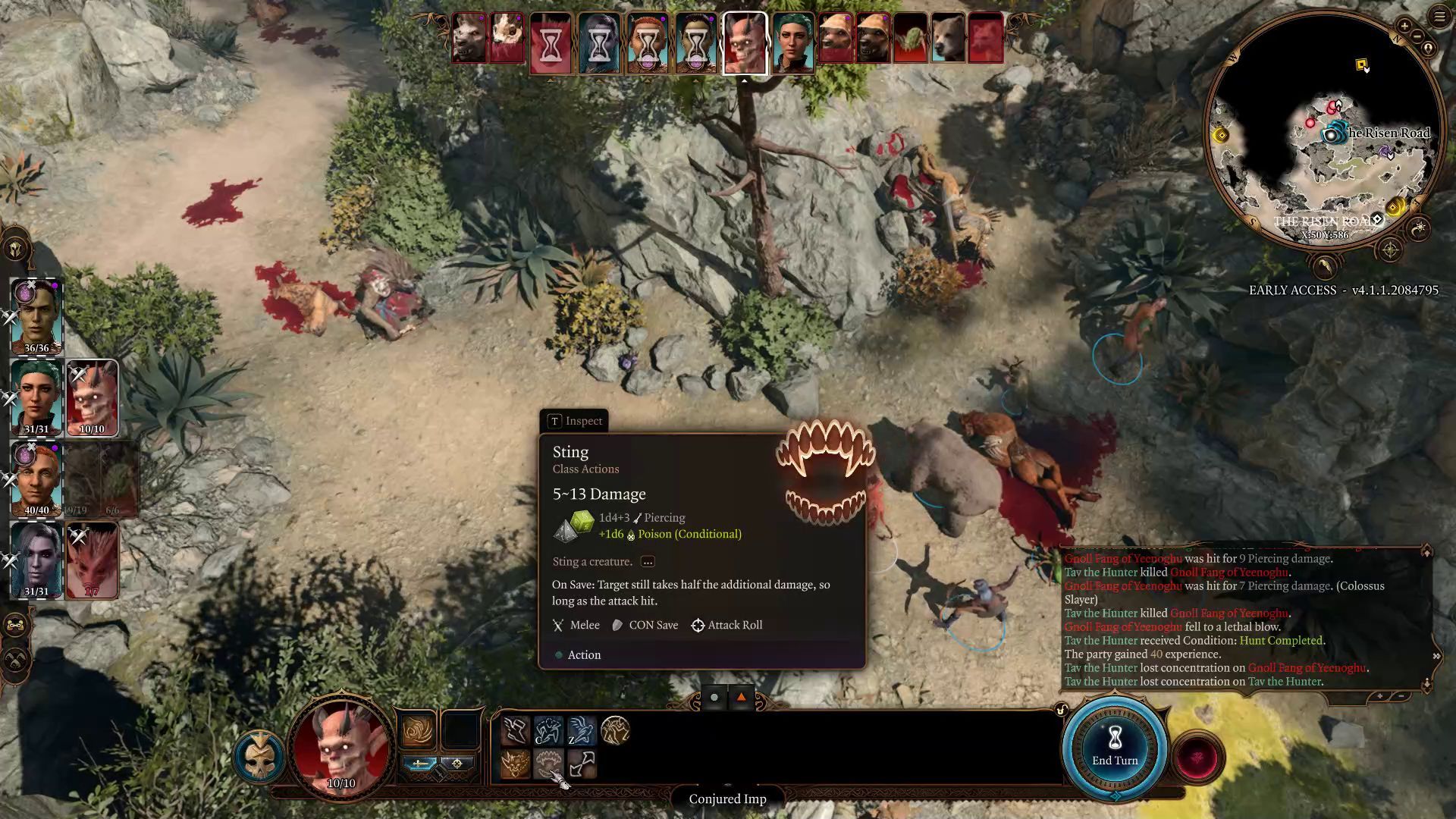 Find Familiar Imp in Combat
