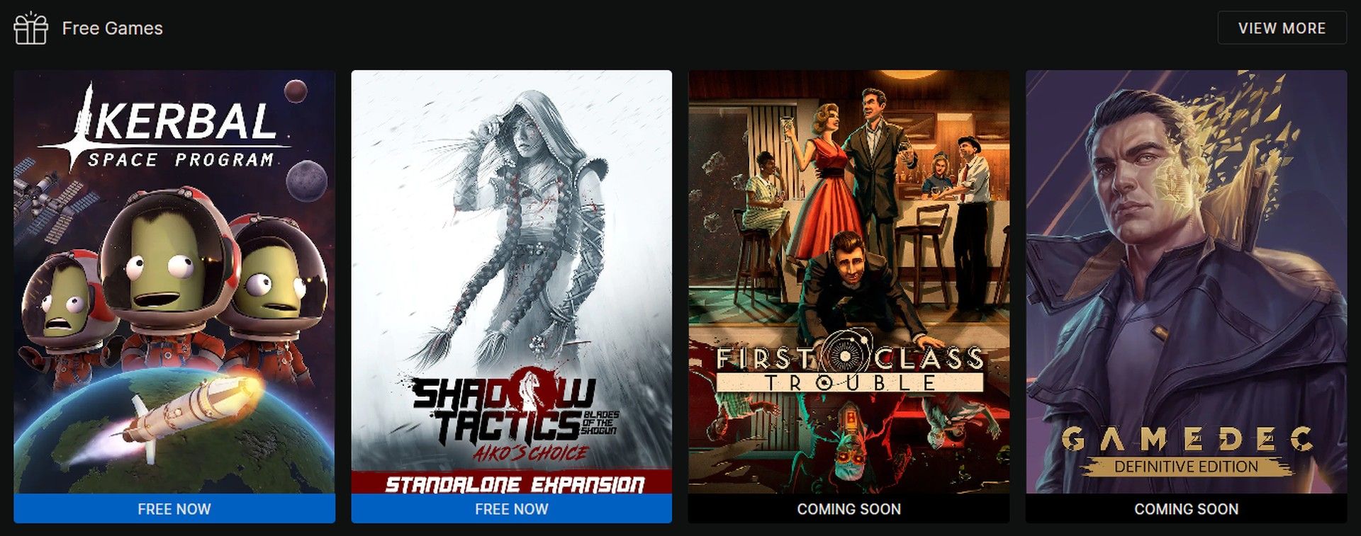Free Games on Epic Games Store