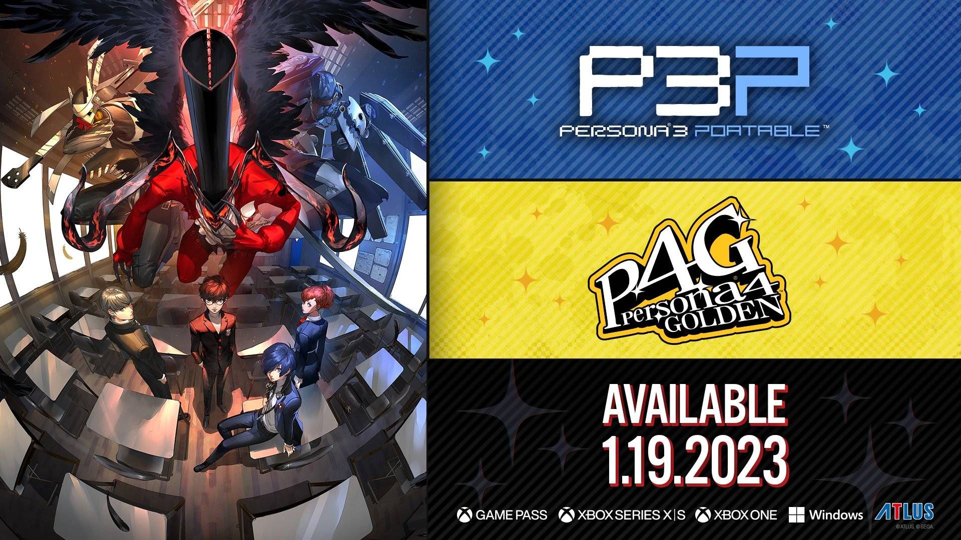 Persona 3 Portable and PG4 Golden Coming to GamePass