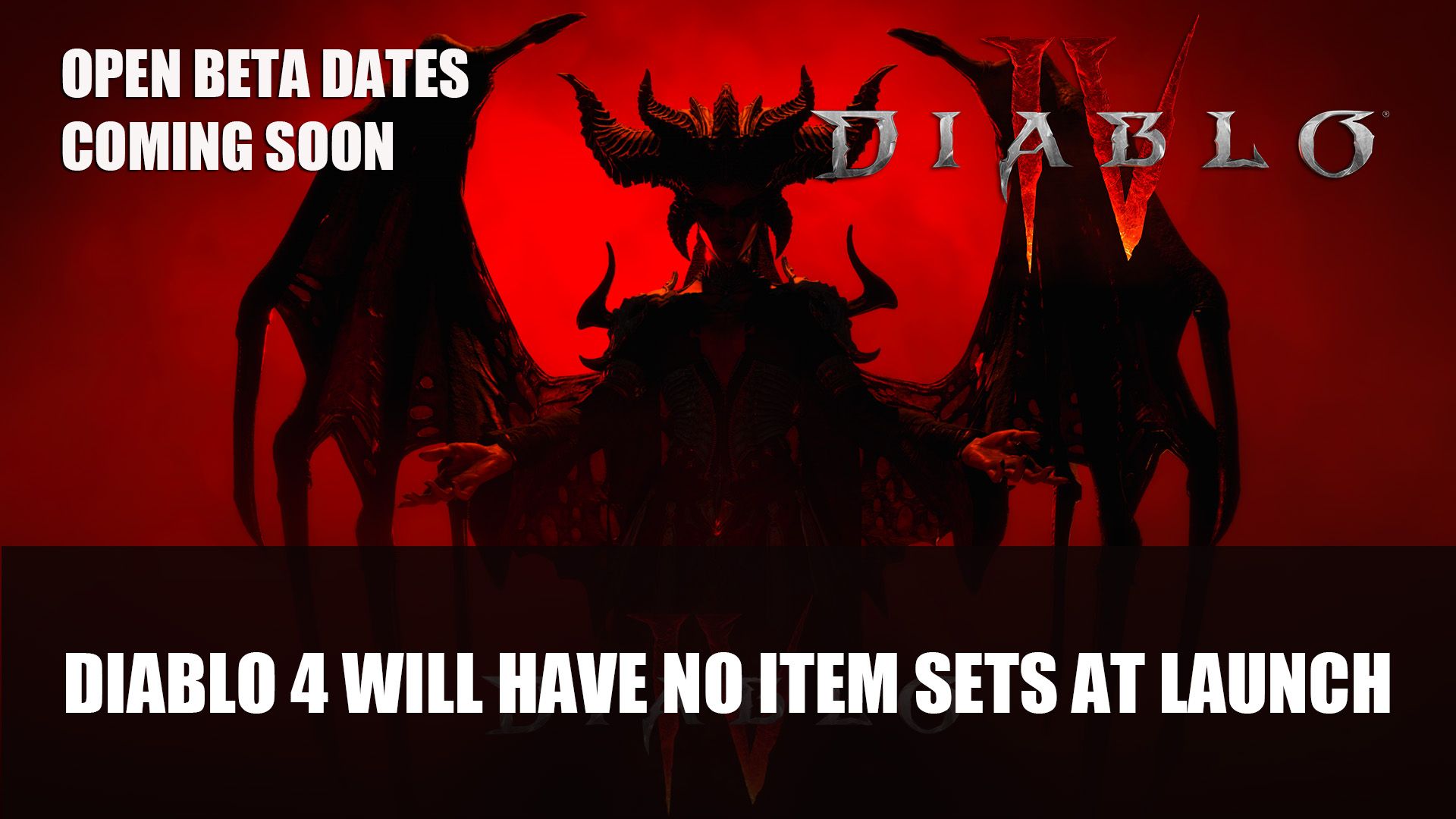 Diablo 4 will have No Item Sets at Launch