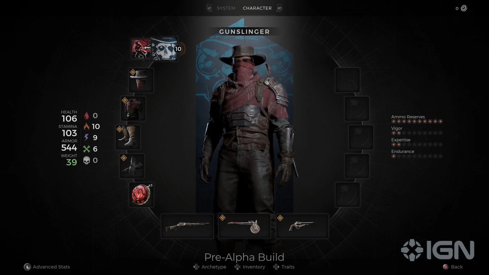 Gunslinger Loadout. Image Credit: IGN