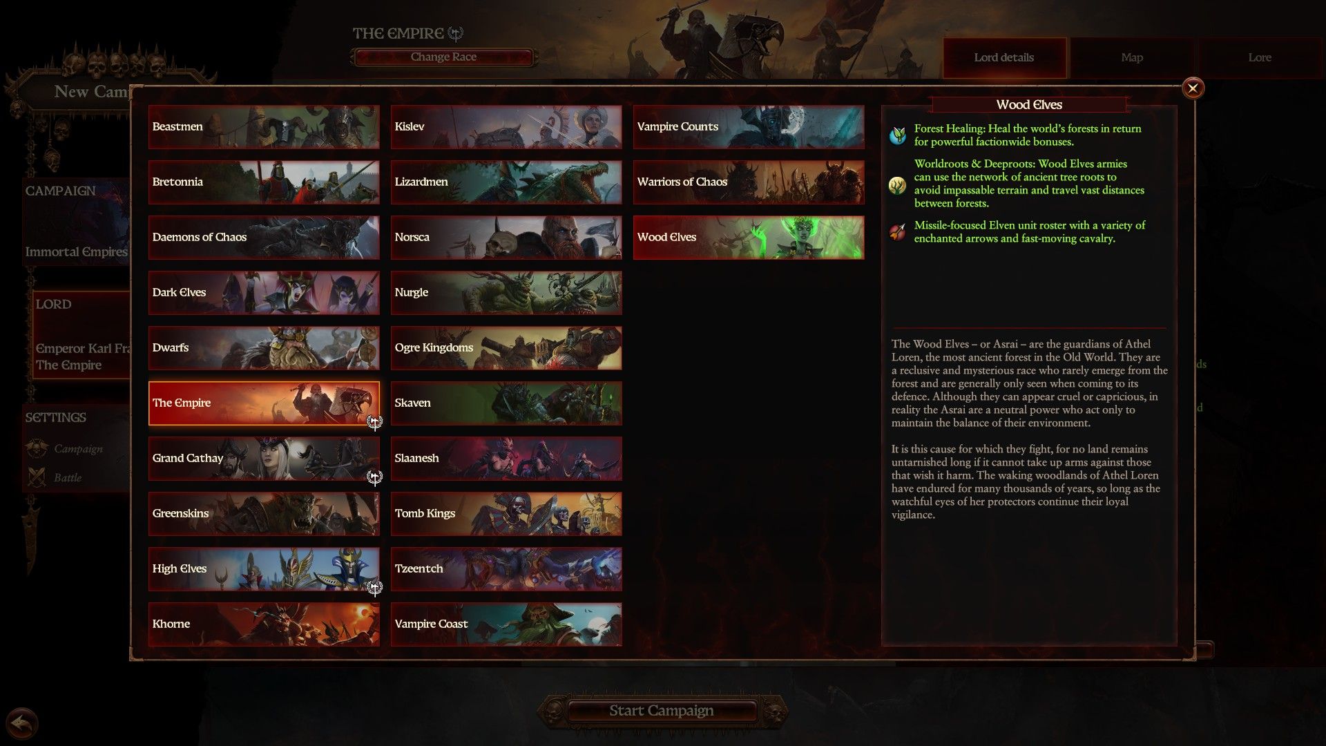 Immortal Empires 23 Races