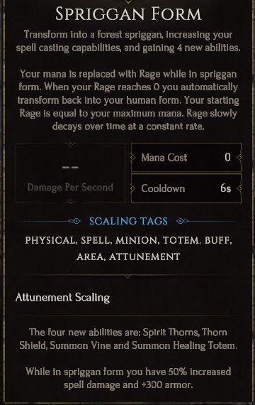Last Epoch Druid Build - Spriggan Form
