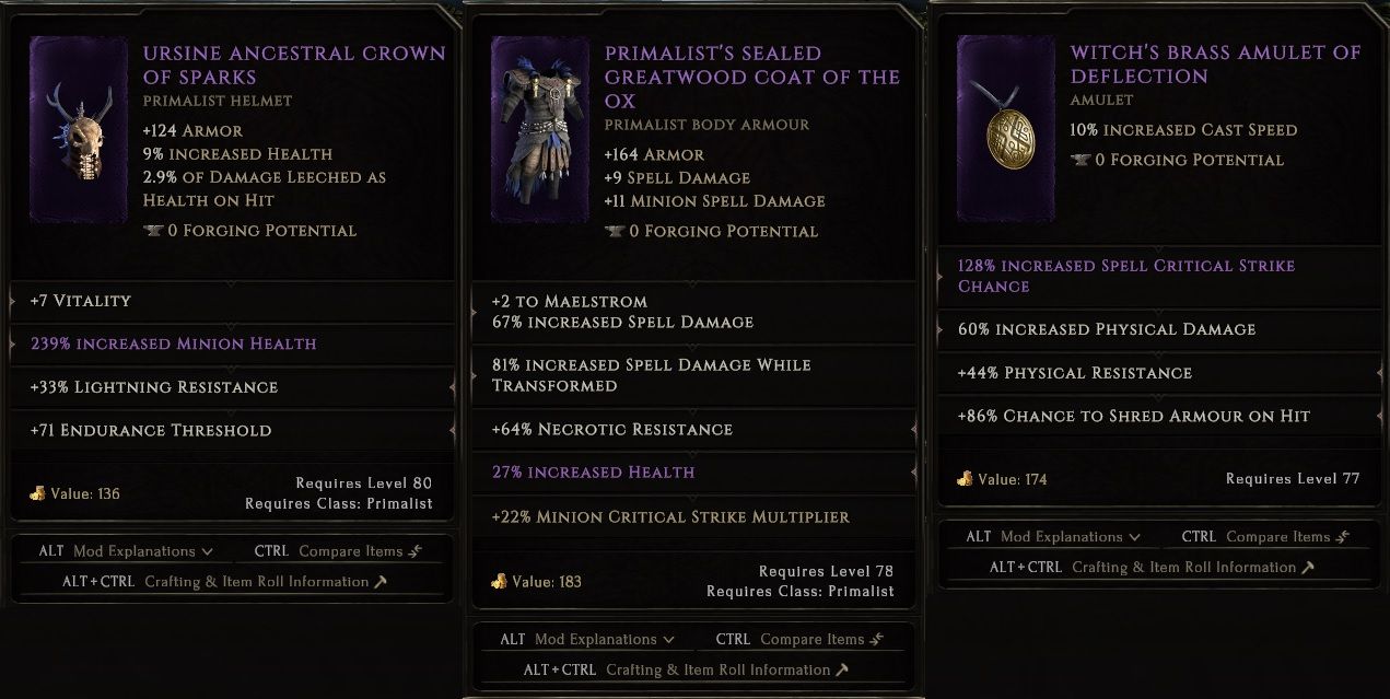 Last Epoch Druid Build - Equipment