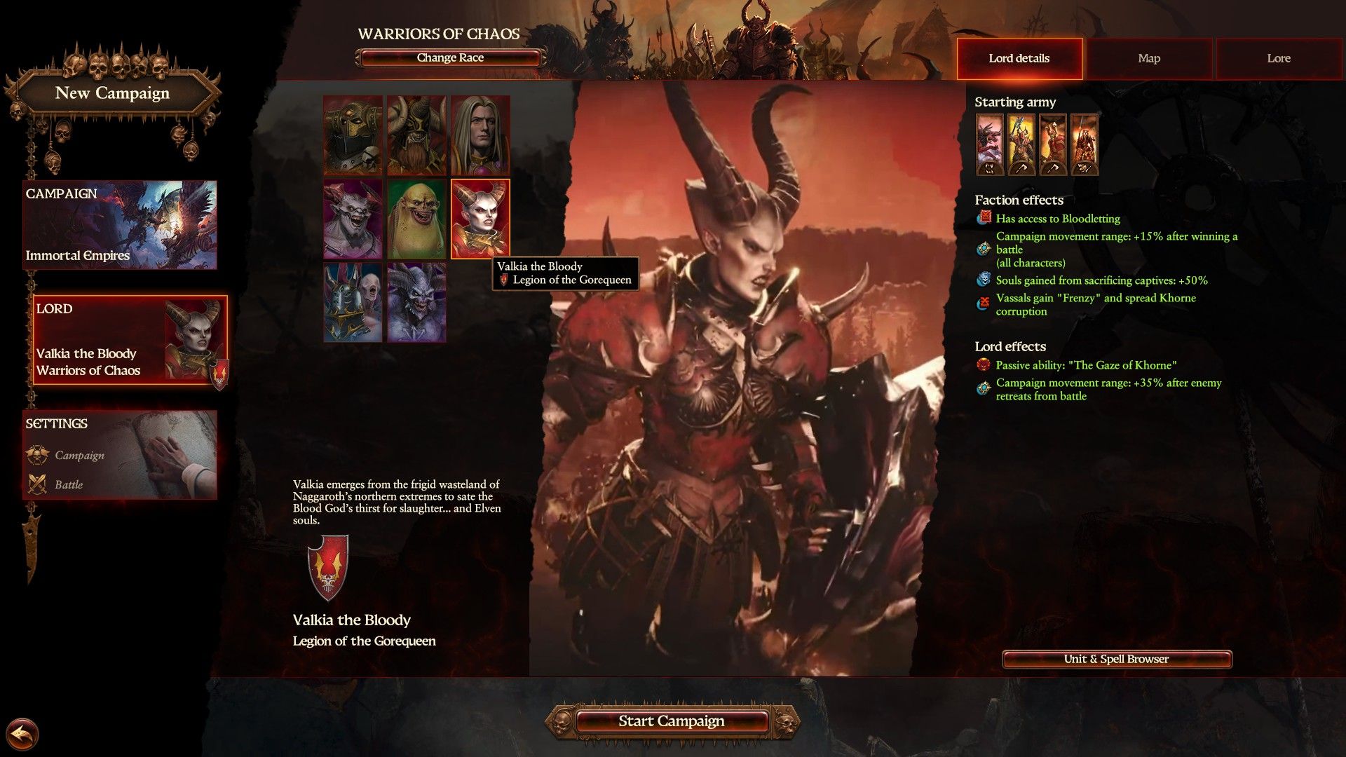 Valkia the Bloody from The Champions of Chaos DLC