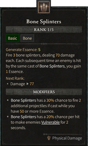 Diablo 4 Necromancer Build - Bone Splinters
