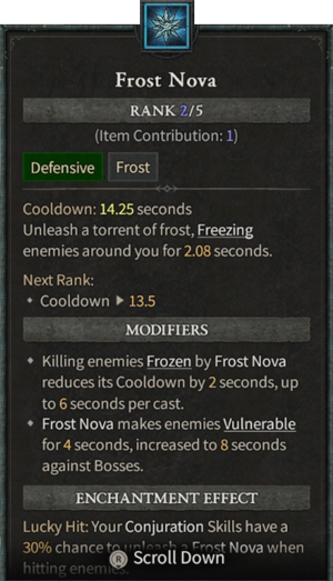 Diablo 4 Sorceress Build - Frost Nova