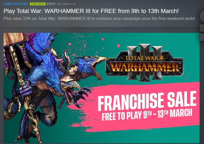 Steam Free Weekend and 33% Discount
